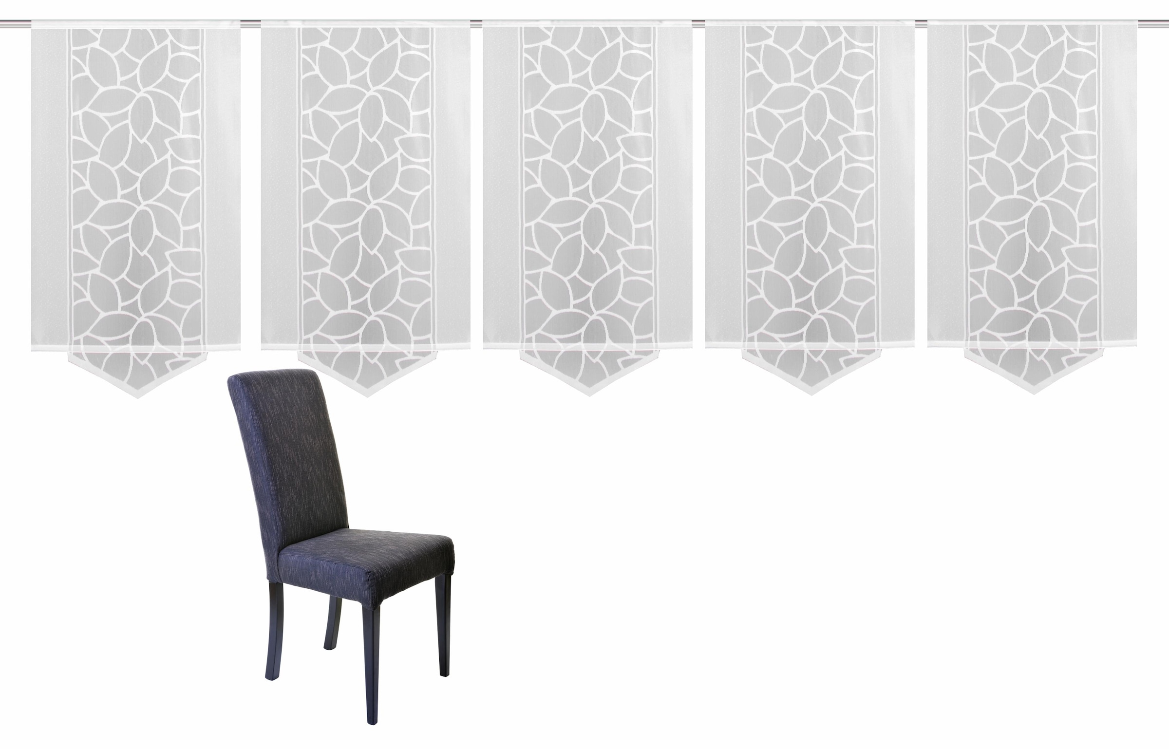 HOME WOHNIDEEN Schiebegardine »JENNA«, (5 St.), Schiebevorhang Jacquard Set günstig online kaufen