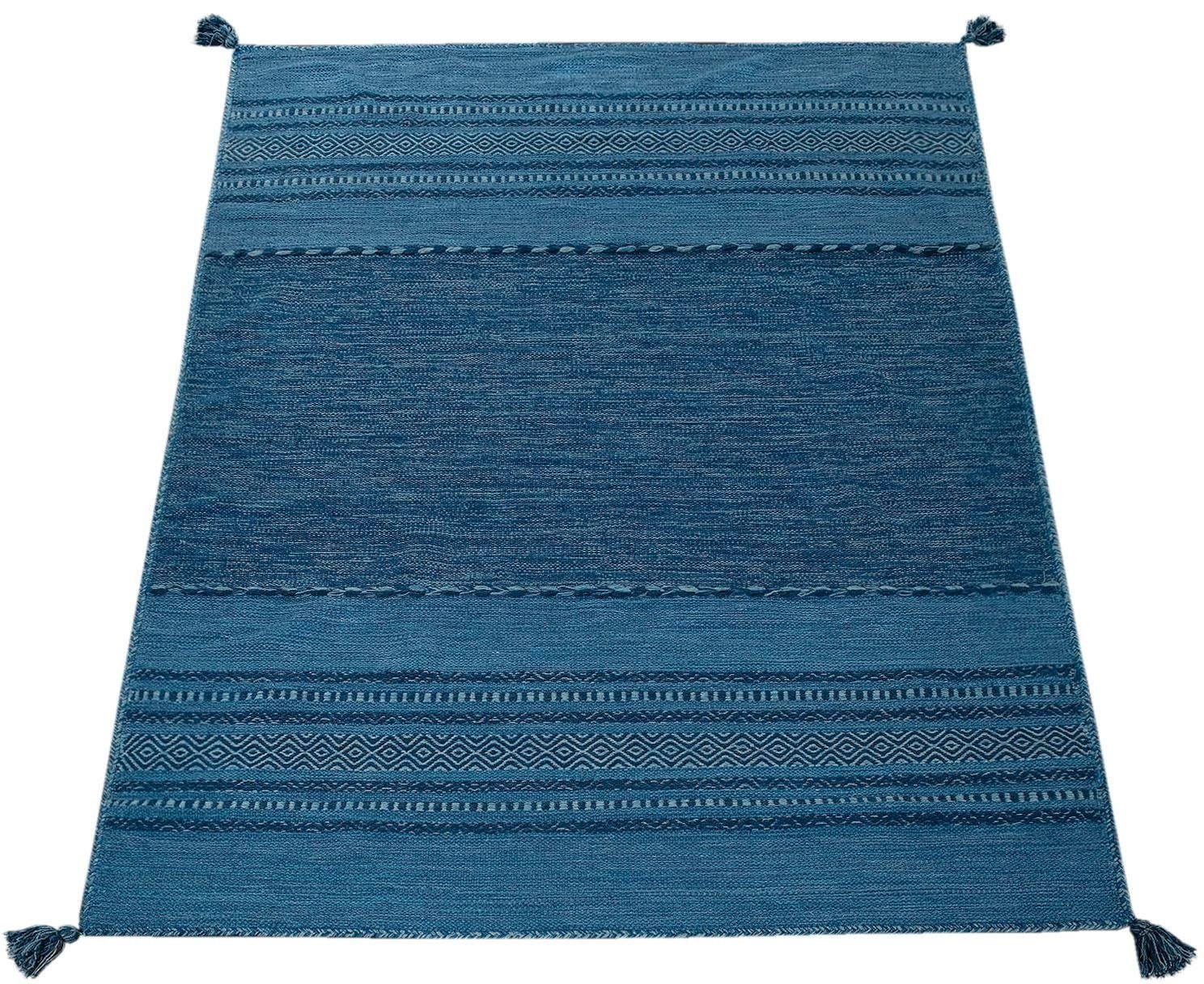 Paco Home Teppich »Kilim 217«, rechteckig, handgewebter Wendeteppich, reine  Baumwolle, gestreift, Wohnzimmer bequem und schnell bestellen