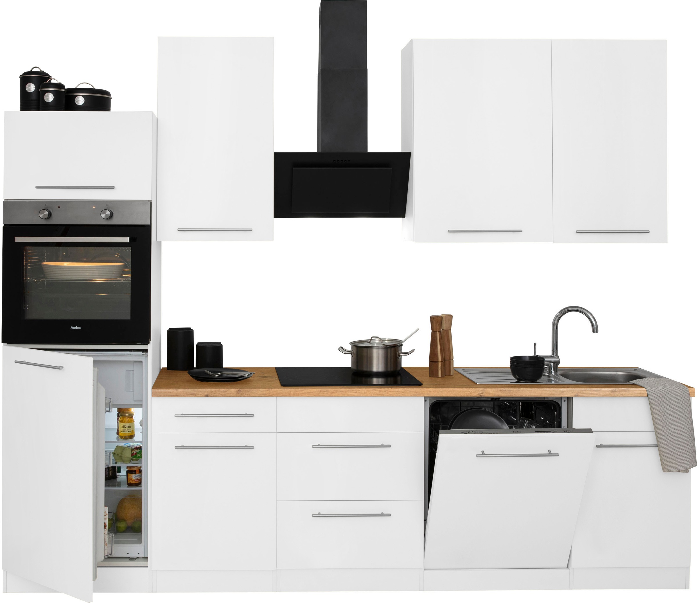 wiho Küchen Küchenzeile »Unna« ohne E-Geräte, Breite 280 cm