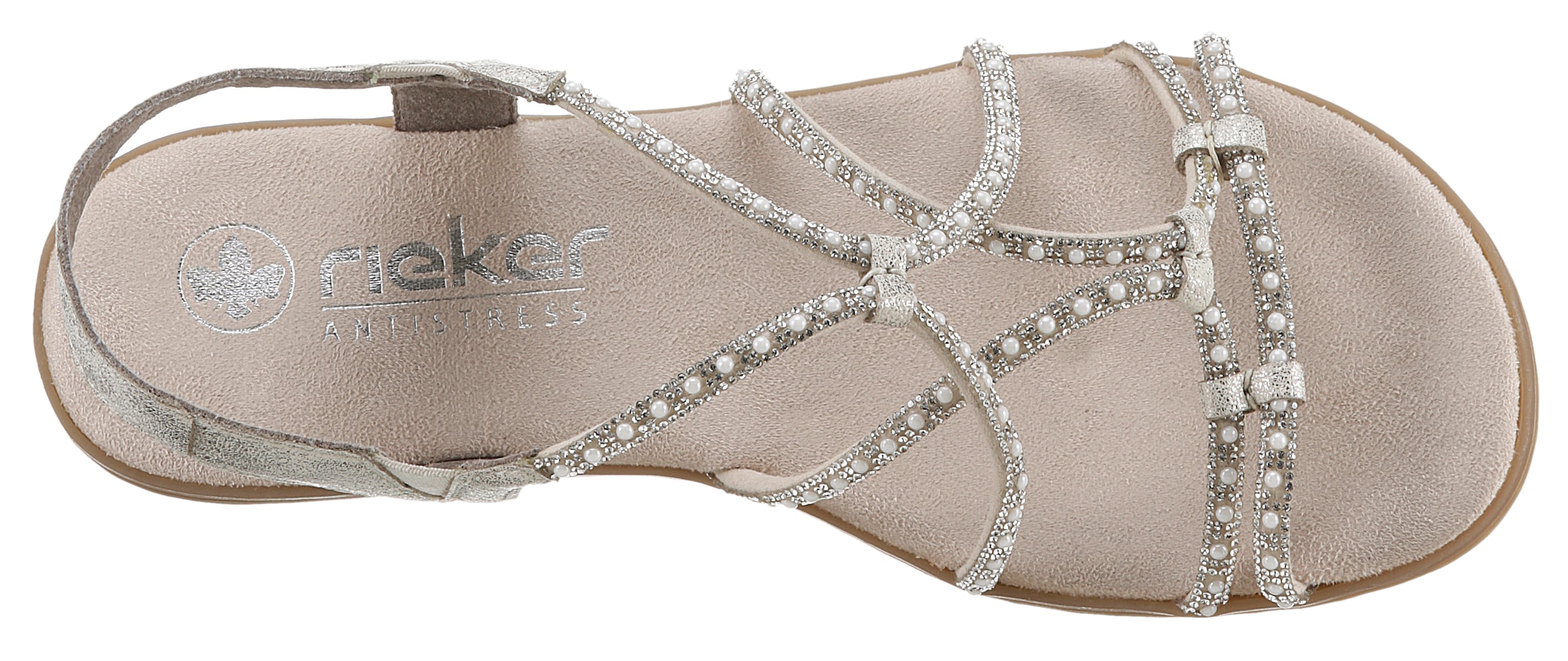 Rieker Riemchensandale, Sommerschuh, Sandalette, Blockabsatz, mit Gummizügen für guten Sitz