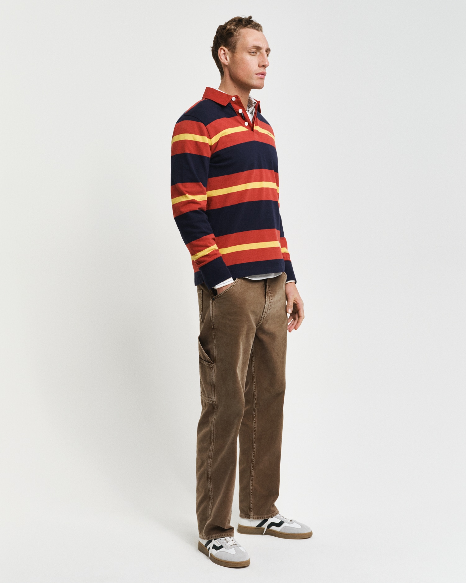 Gant Langarm-Poloshirt »MULTISTRIPE HEAVY RUGGER«, mit bunten Streifen, unisex