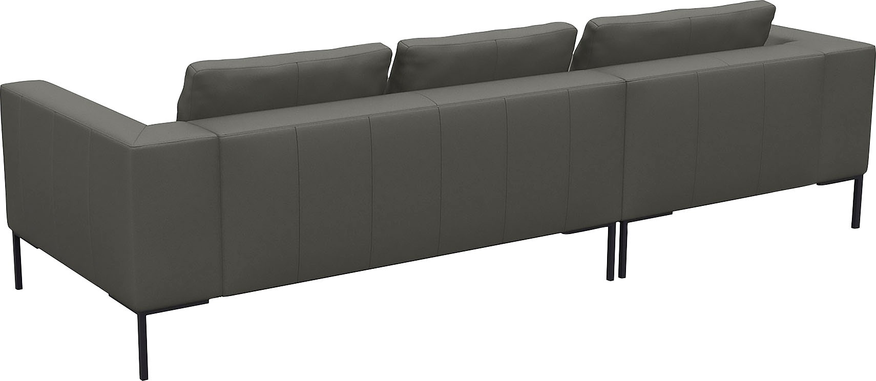 FLEXLUX Ecksofa »Loano, toller Sitzkomfort, L-Form«, modernes Sofa, frei im Raum stellbar, lose Kissen, Kaltschaum im Sitz