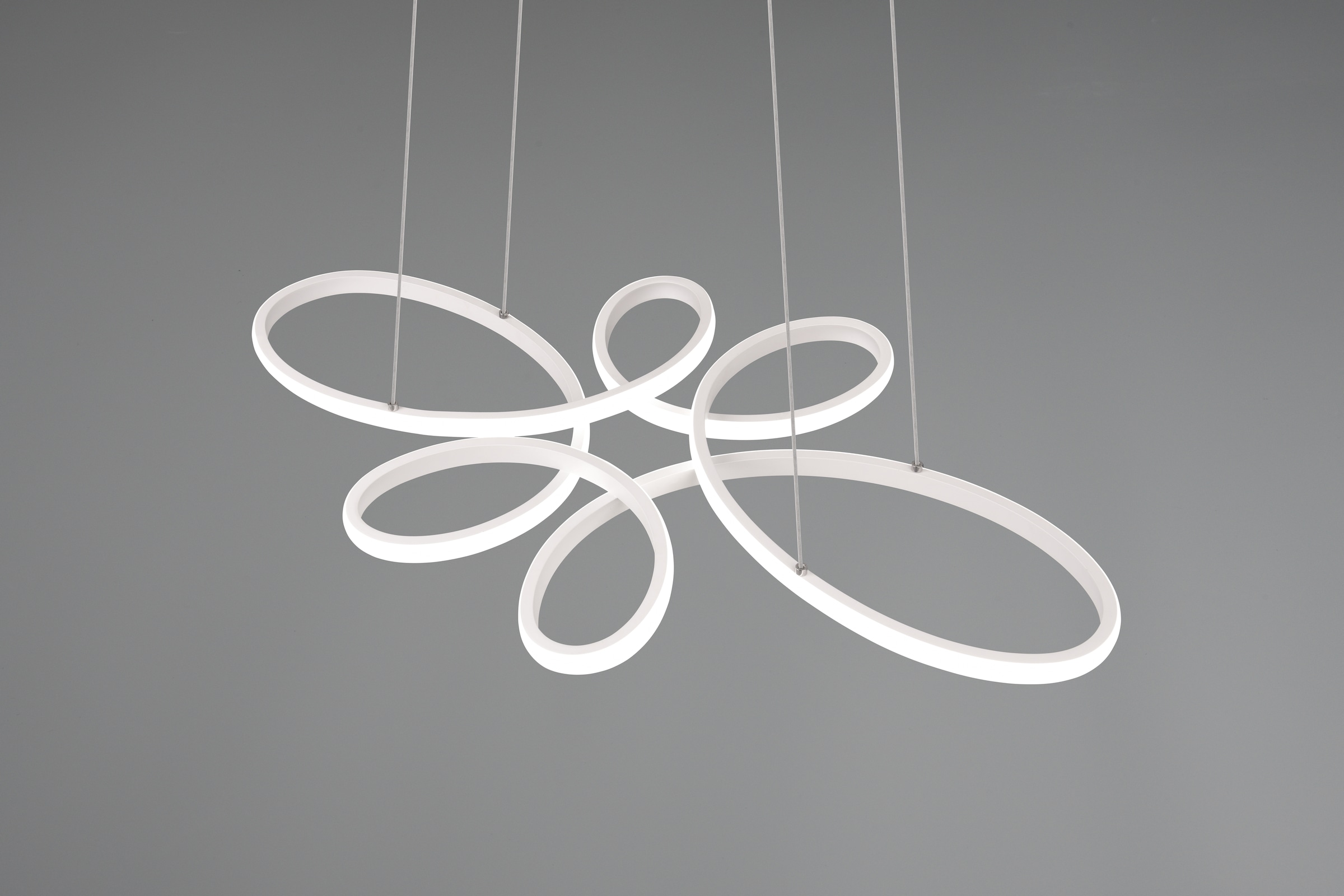 TRIO Leuchten LED Pendelleuchte »FLY, Hängelampe LED 32W 3900 Lumen kaltweiß 4000K 3-Stufen dimmbar«, 1 flammig, Leuchtmittel LED-Board | LED fest integriert, höhenverstellbar: max 150cm, Maße 83x45 cm, Hängeleuchte Küche Wohnen