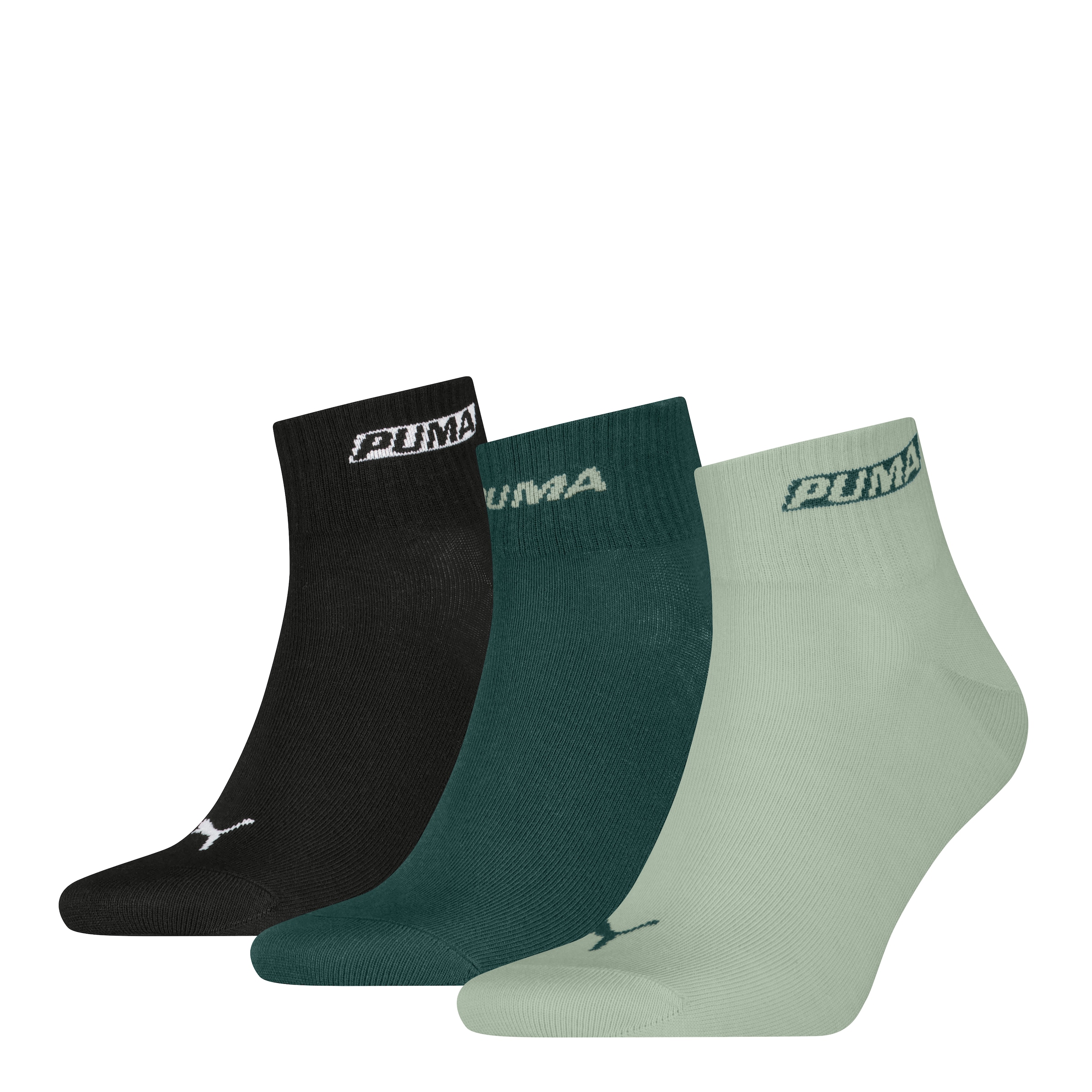 PUMA Kurzsocken »PUMA UNISEX LOGO STACKING QUARTER« 3 Paar, 