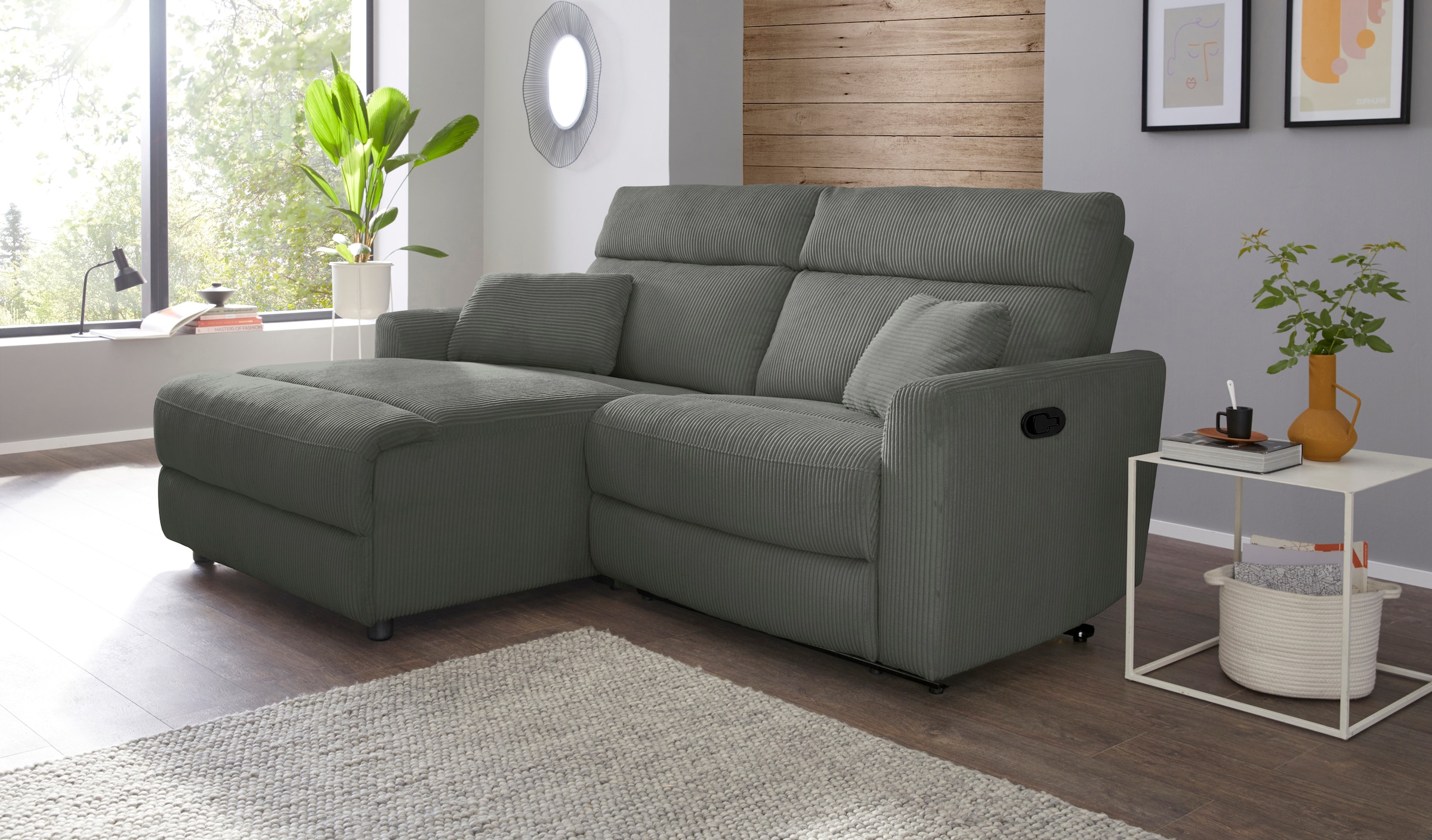 OTTO home Ecksofa »JENNA L-Form,  209cm - OTTO. Verlässliche Qualität.« manuelle o. elektrische Relaxfunktion, USB A/C, weicher Sitz, Cord.