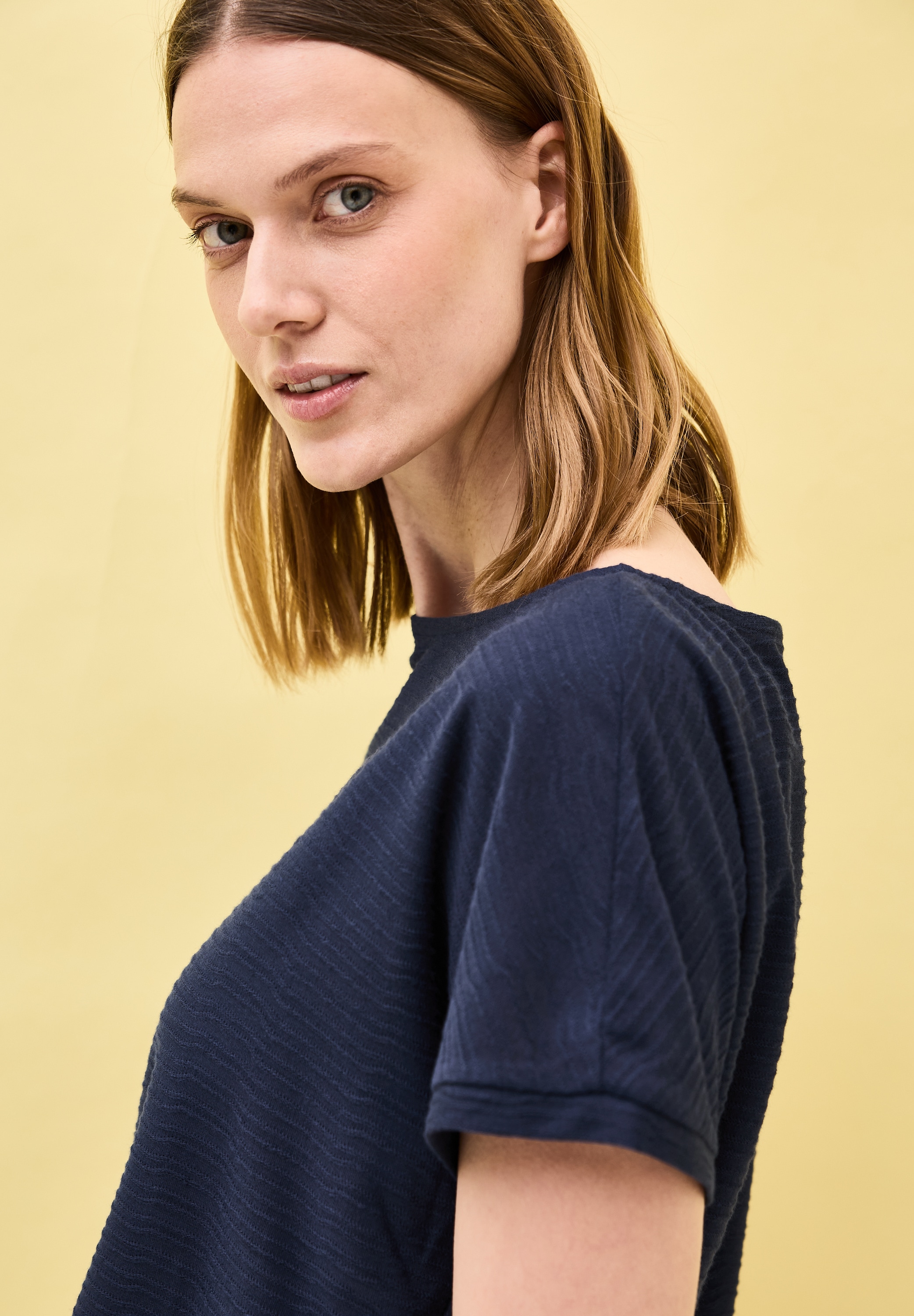 Cecil T-Shirt, mit Streifen-Struktur
