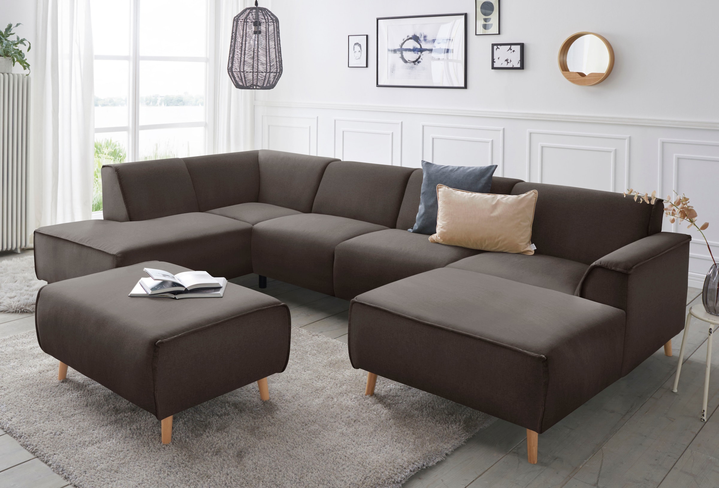 andas Wohnlandschaft »Janek Scandic Design, elegant und zeitlos U-Form«, mi günstig online kaufen