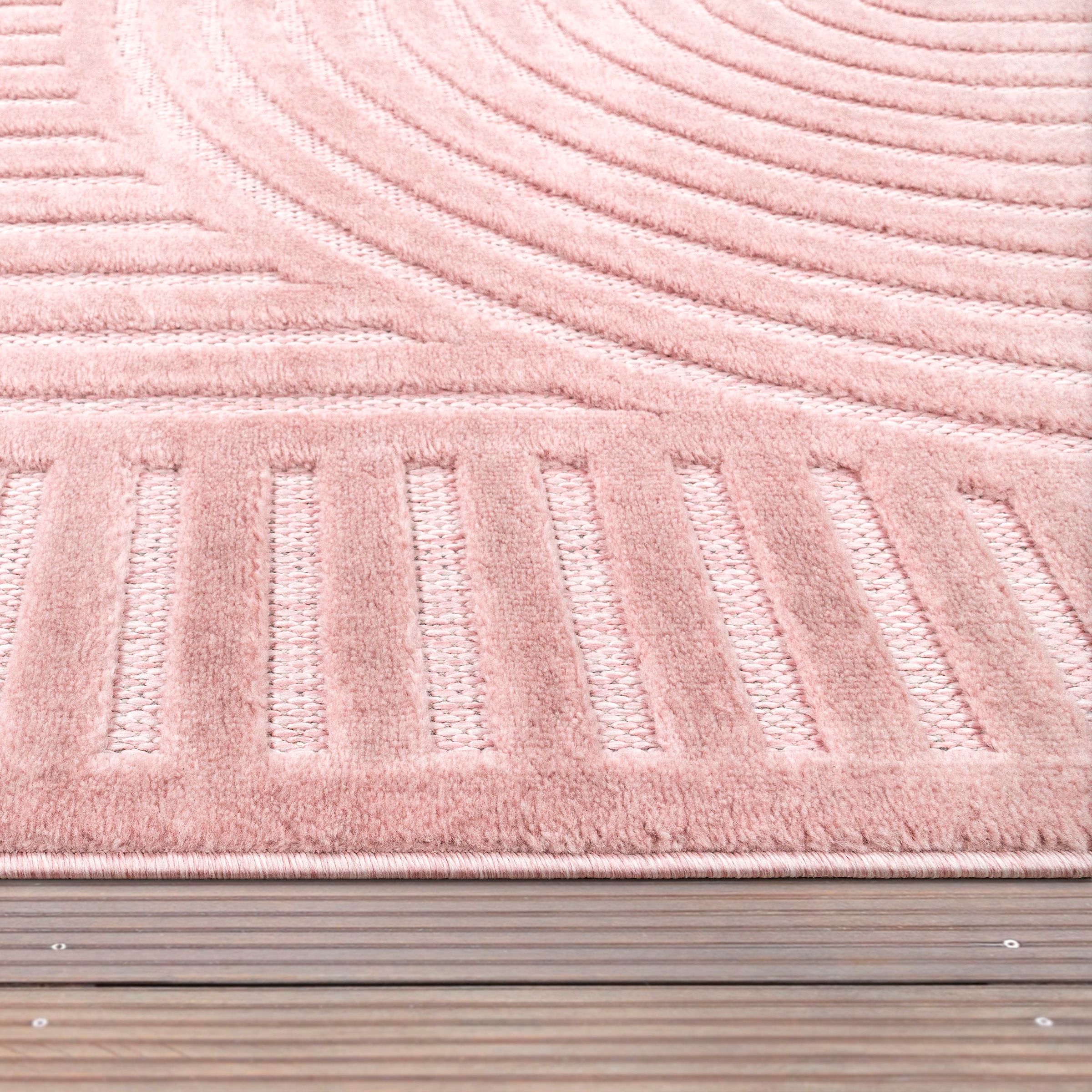 Paco Home Teppich »Livorno 674«, rechteckig, Uni Farben, moderner Hoch-Tief-Effekt,  Scandi-Look, Outdoor geeignet bequem und schnell bestellen | Kurzflor-Teppiche