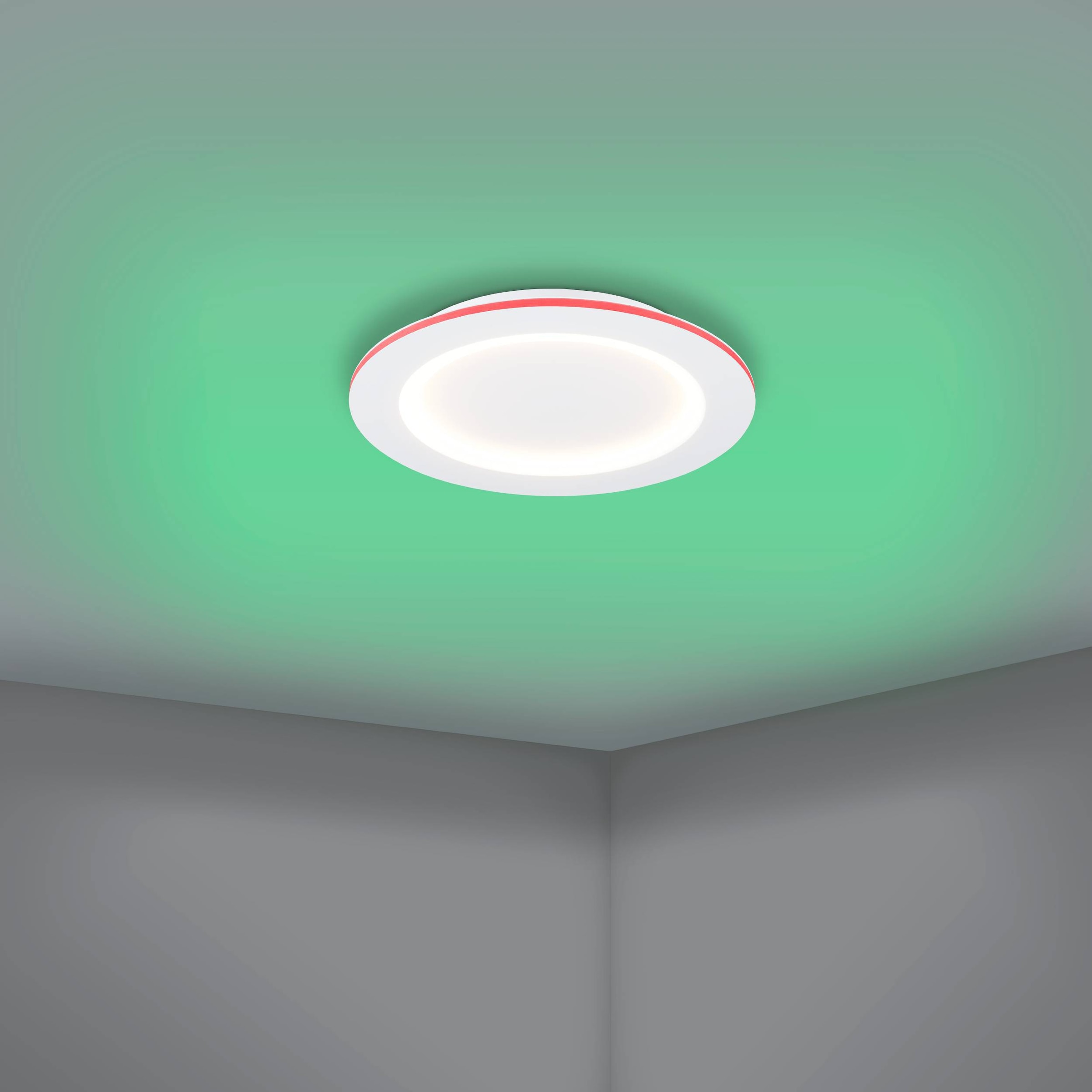 EGLO Deckenleuchte »Padrogiano-Z Deckenlampe, ZigBee 3.0, App und Sprachsteuerung, Lampe« LED-Modul 1 Stk. Kaltweiß | RGB ZigBee, App und Sprachsteuerung Alexa, RGB Rahmen, dimmbar, Ø 45 cm