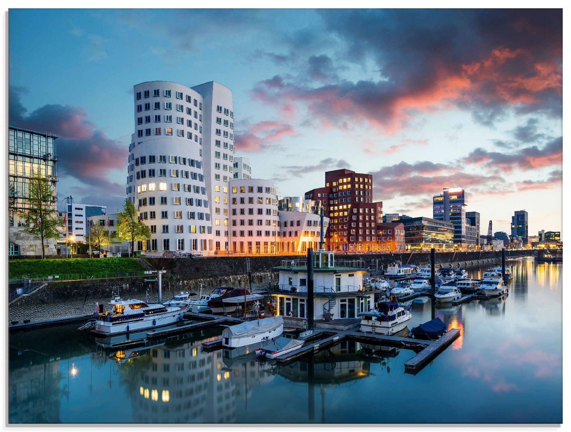 Artland Glasbild »Düsseldorf Medienhafen« Deutschland 1 Stk. tlg. in versch günstig online kaufen