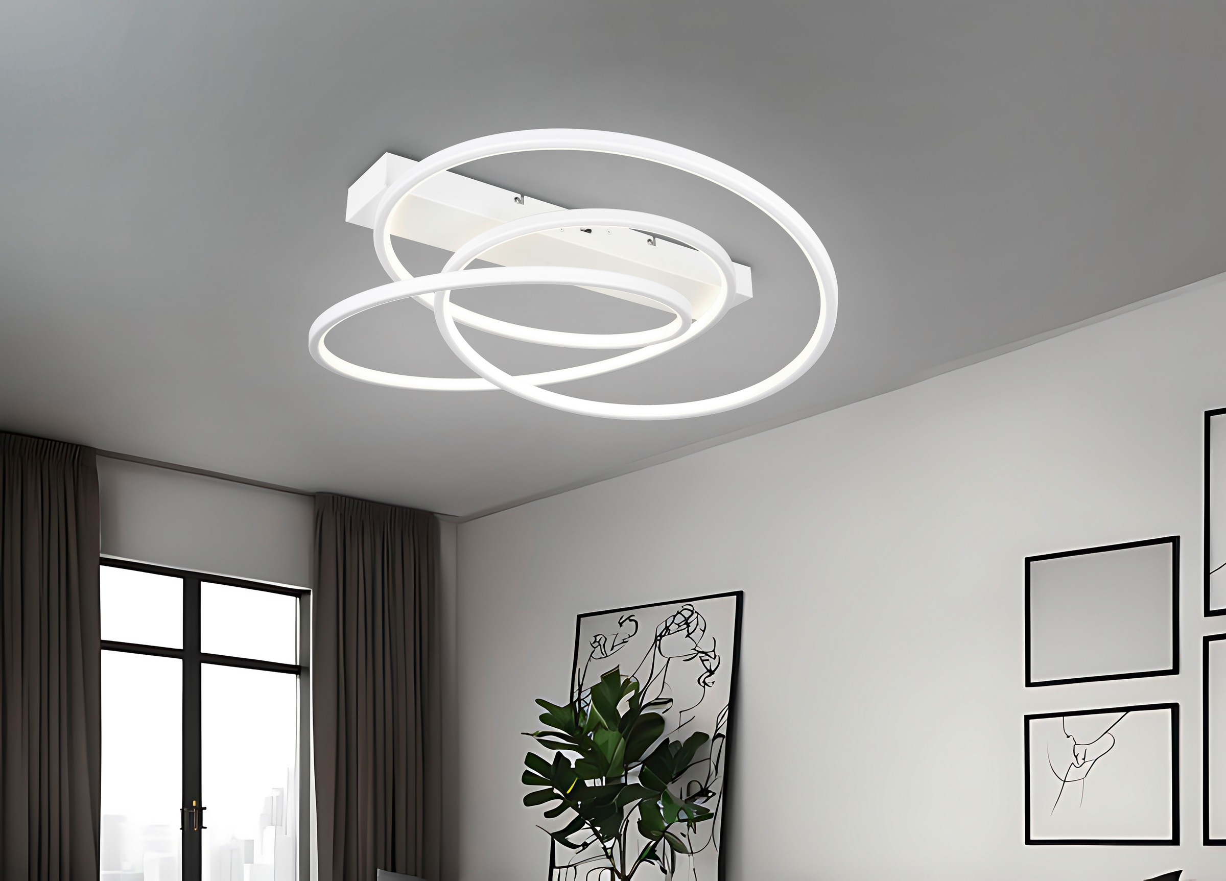 TRIO Leuchten LED Deckenleuchte »DARVIN, LED Deckenlampe 34W 4500 Lumen, di günstig online kaufen