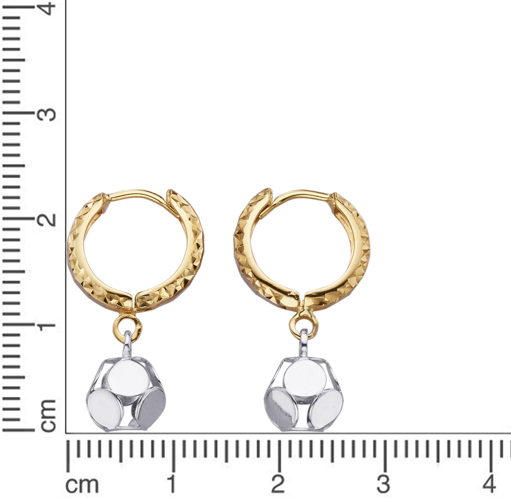Firetti Paar Creolen »Schmuck Geschenk Gold 375 Ohrschmuck Ohrringe Bicolor«
