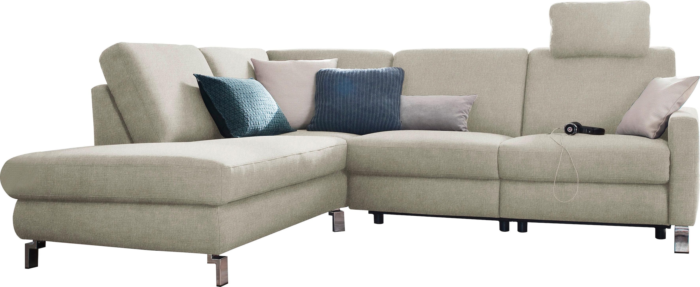 3C Candy Ecksofa »Mainau modern und elegant, mit gutem Sitzkomfort, L-Form« günstig online kaufen