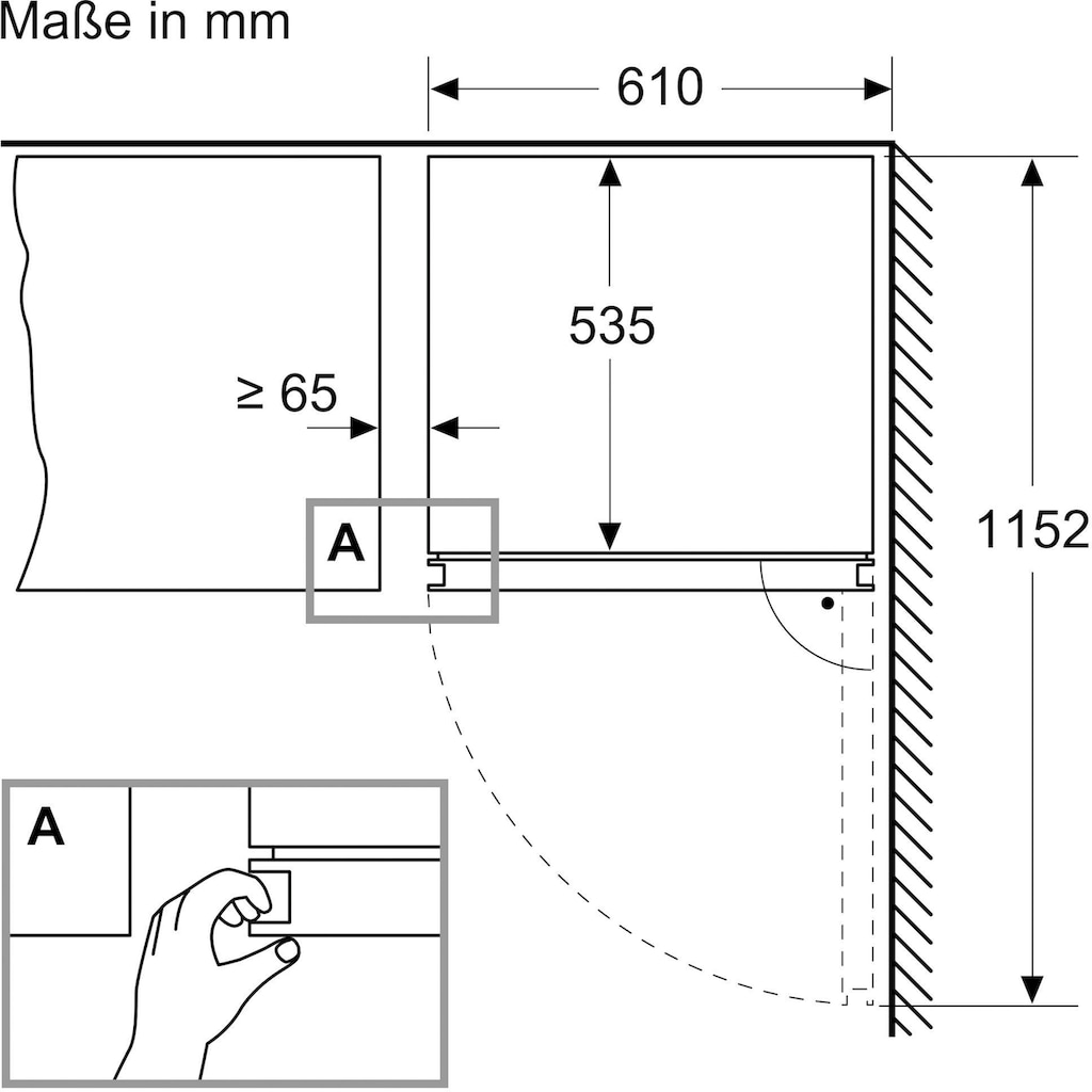 BOSCH Weinkühlschrank »KWK16ABGA«, für 44 Standardflaschen á 075l