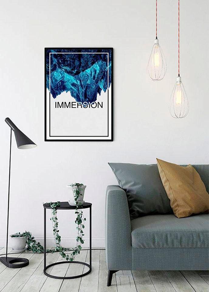 Komar Bild »Immersion Blue«, Abstrakt-Sprüche & Texte, (1 St.), Wandbild zur Dekoration - ohne Rahmen