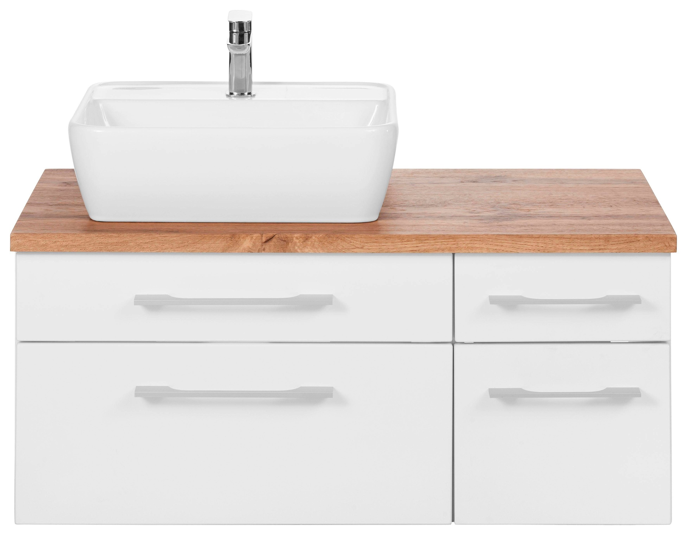 welltime Waschbeckenunterschrank »Davos«, Badmöbel, Waschtisch inkl. Waschbecken, Breite 90 cm