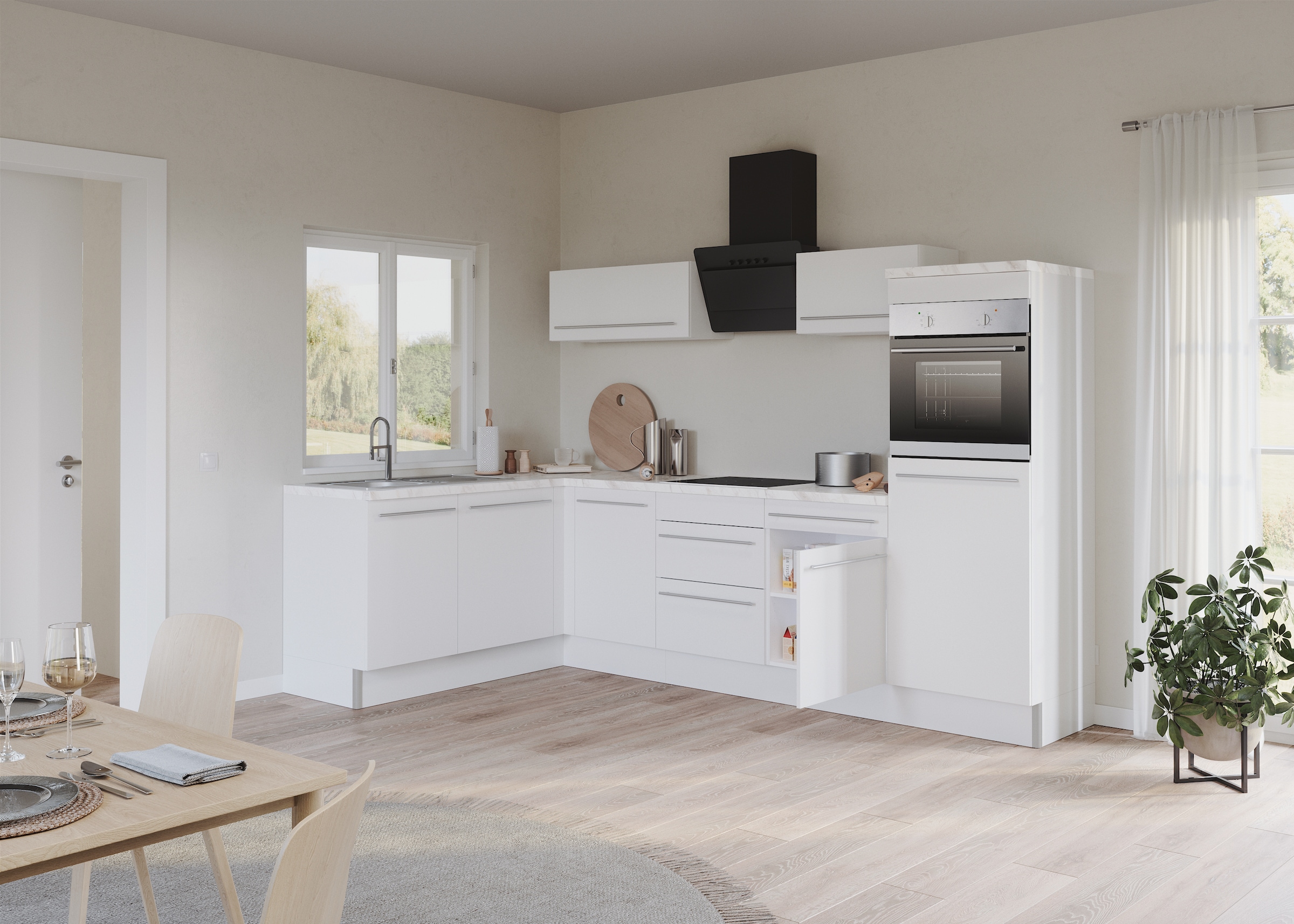 KOCHSTATION Küche »KS-Bern2«, Stellmaße 295 x 175 cm, wahlweise mit E-Gerät günstig online kaufen