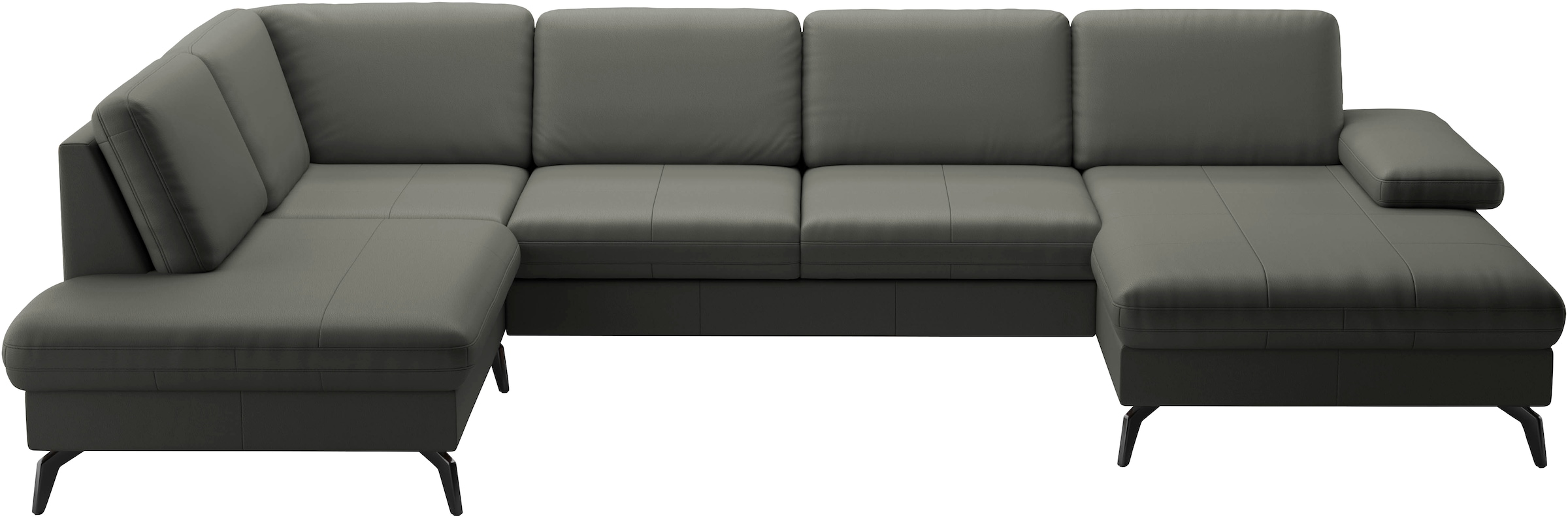 sit&more Wohnlandschaft »Morris U-Form, inkl. Sitztiefenverstellung«, wahlweise mit Armteilverstellung, Bettfunktion & Bettkasten