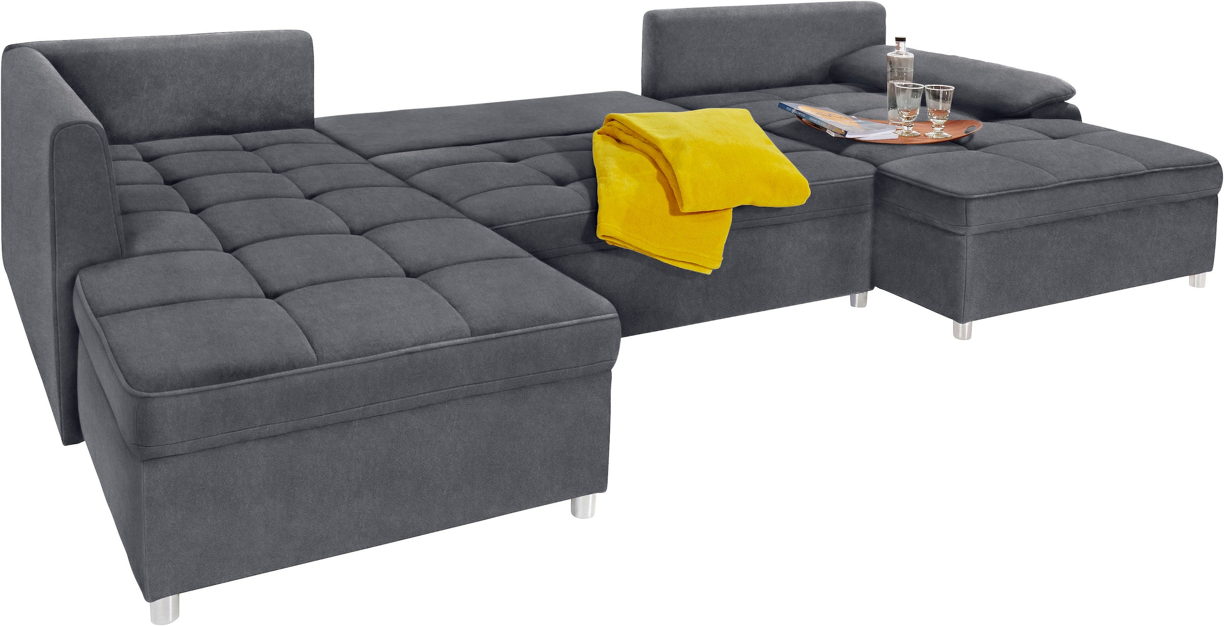 sit&more Wohnlandschaft »Labene U-Form«, wahlweise mit Bettfunktion und Bettkasten