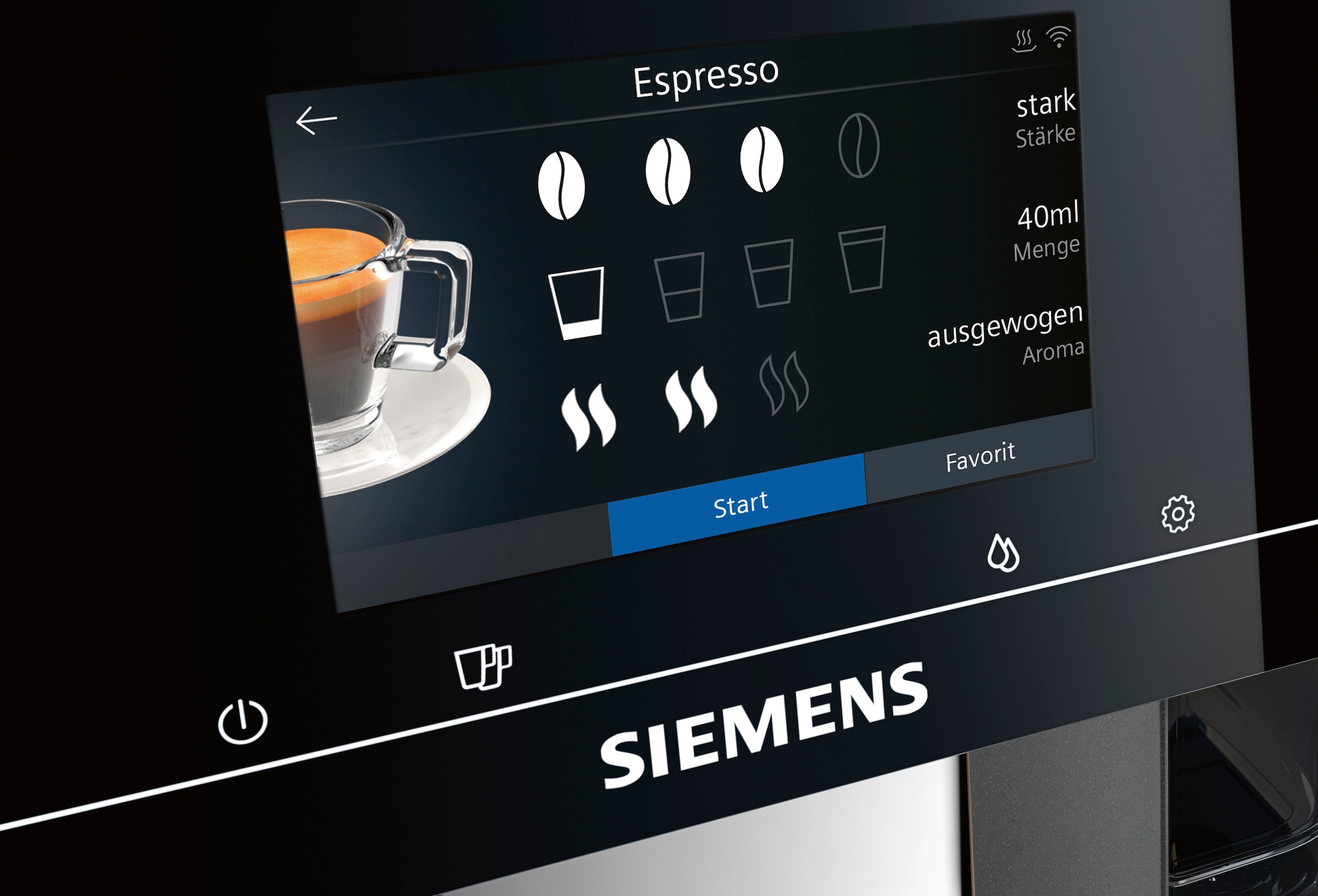 3. Bild von SIEMENS Kaffeevollautomat »EQ700 classic TP707D06«, Full-Touch-Display, bis 15 Profile speicherbar, Milchsystem-Reinigung