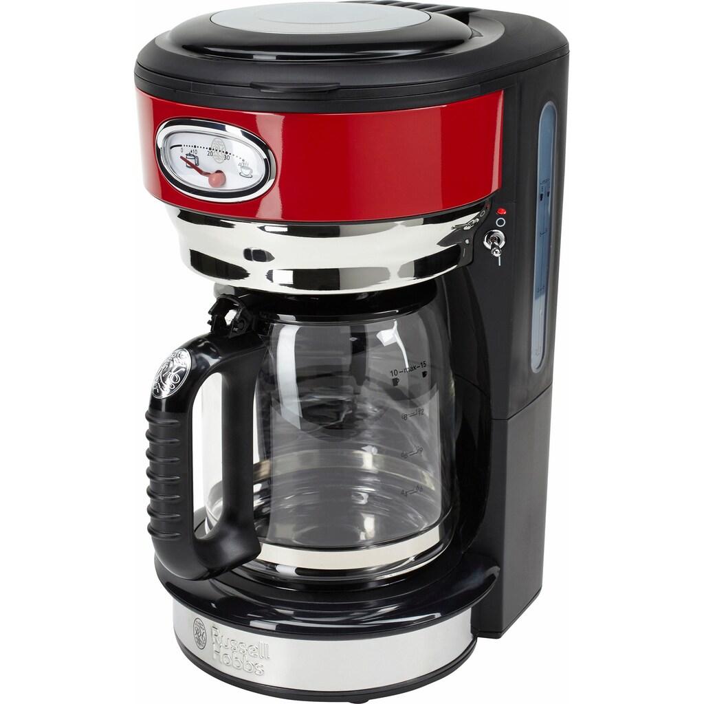 RUSSELL HOBBS Filterkaffeemaschine »Retro Ribbon Red 21700-56«, 1,25 l Kaffeekanne, Papierfilter, 1x4