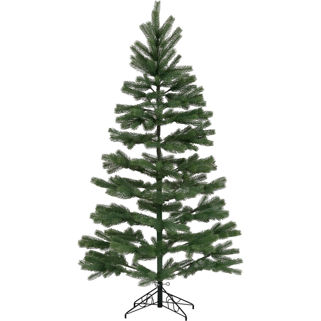 Home affaire Künstlicher Weihnachtsbaum »Weihnachtsdeko aussen, künstlicher Christbaum, Tannenbaum«, Edeltanne, mit Metallständer