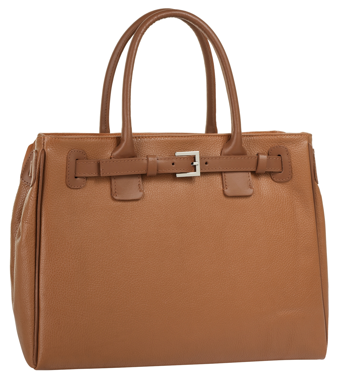 Cluty Henkeltasche, echt Leder, Made in Italy