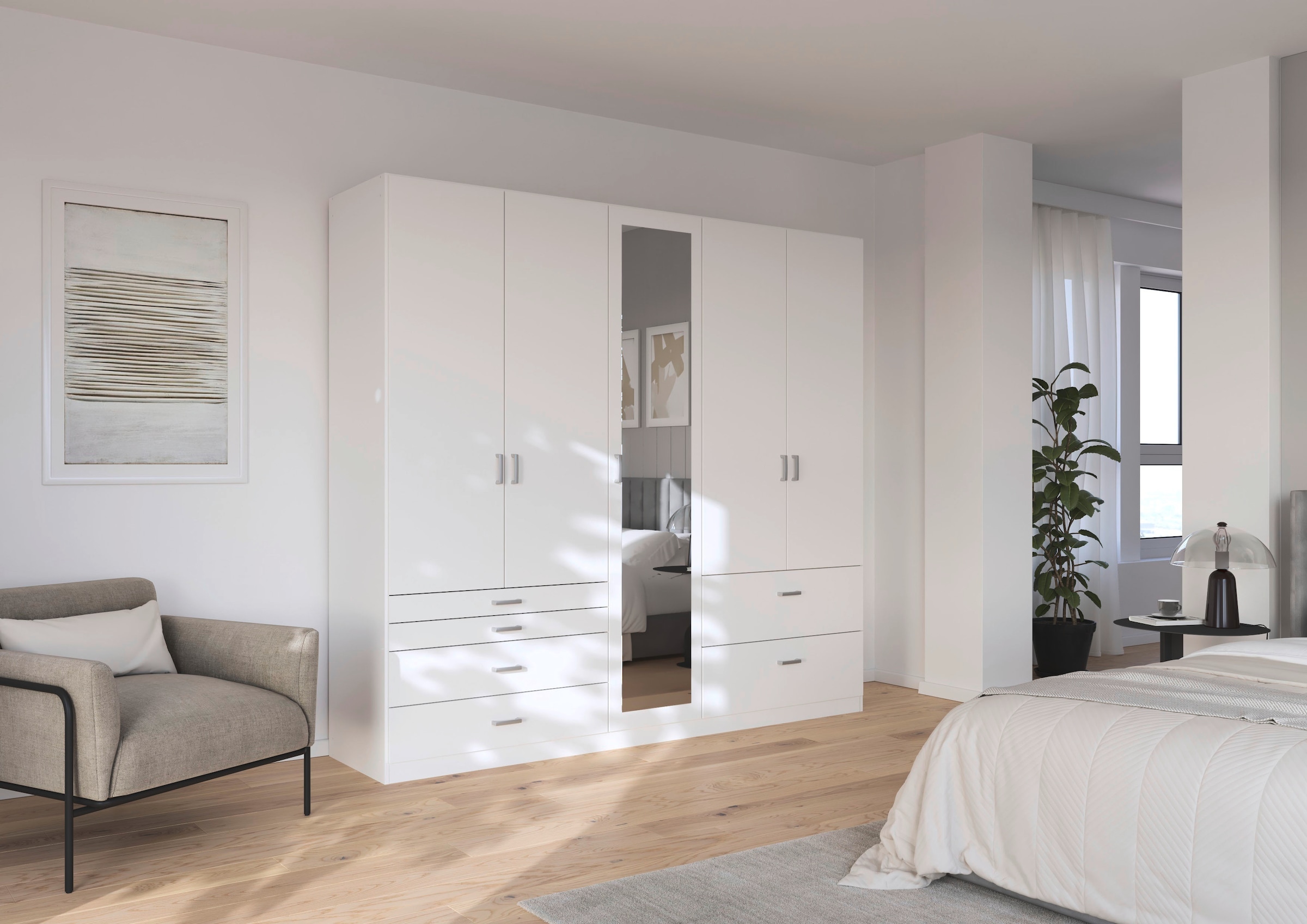 rauch Kleiderschrank »Kleiderschrank Schrank Garderobe Wäscheschrank WILDBERG« Breiten 226/271 cm, Höhen 210/229 cm,  mit 6 Schubladen, obere Schublade mit Holz-Einteilung MADE IN GERMANY