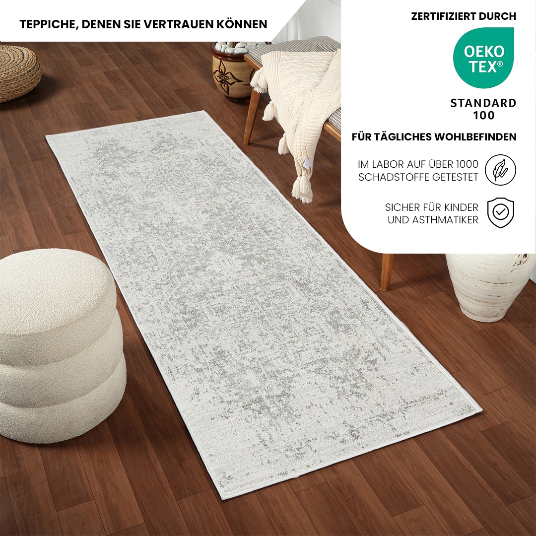 Livabliss Teppich »SYRACUSA« rechteckig 12 mm Höhe Kurzflor Orientteppich, Wohnzimmer, Schlafzimmer, Orange