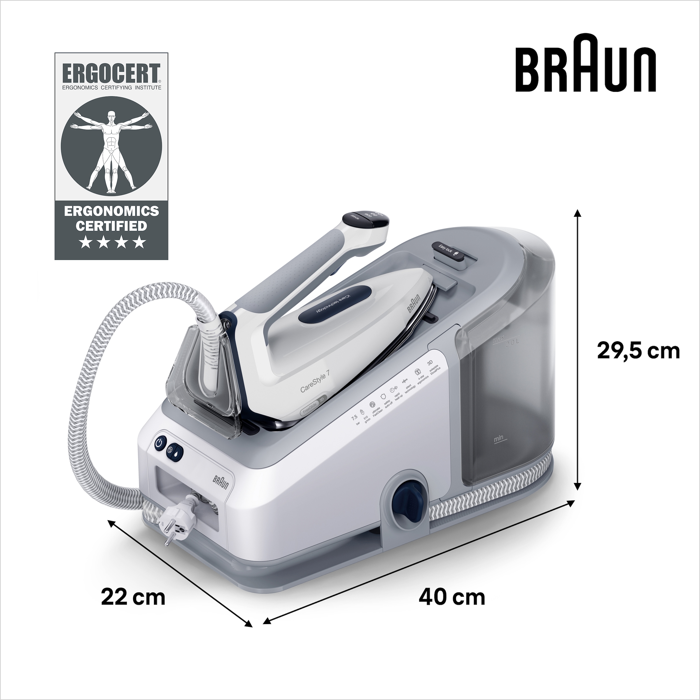 Braun Dampfbügelstation »CareStyle 7 IS7262GY«