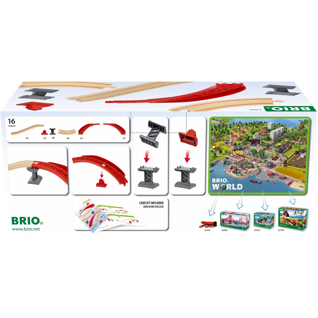BRIO® Schienenerweiterungs-Set »BRIO® WORLD, Schienenpaket Berg und Tal«