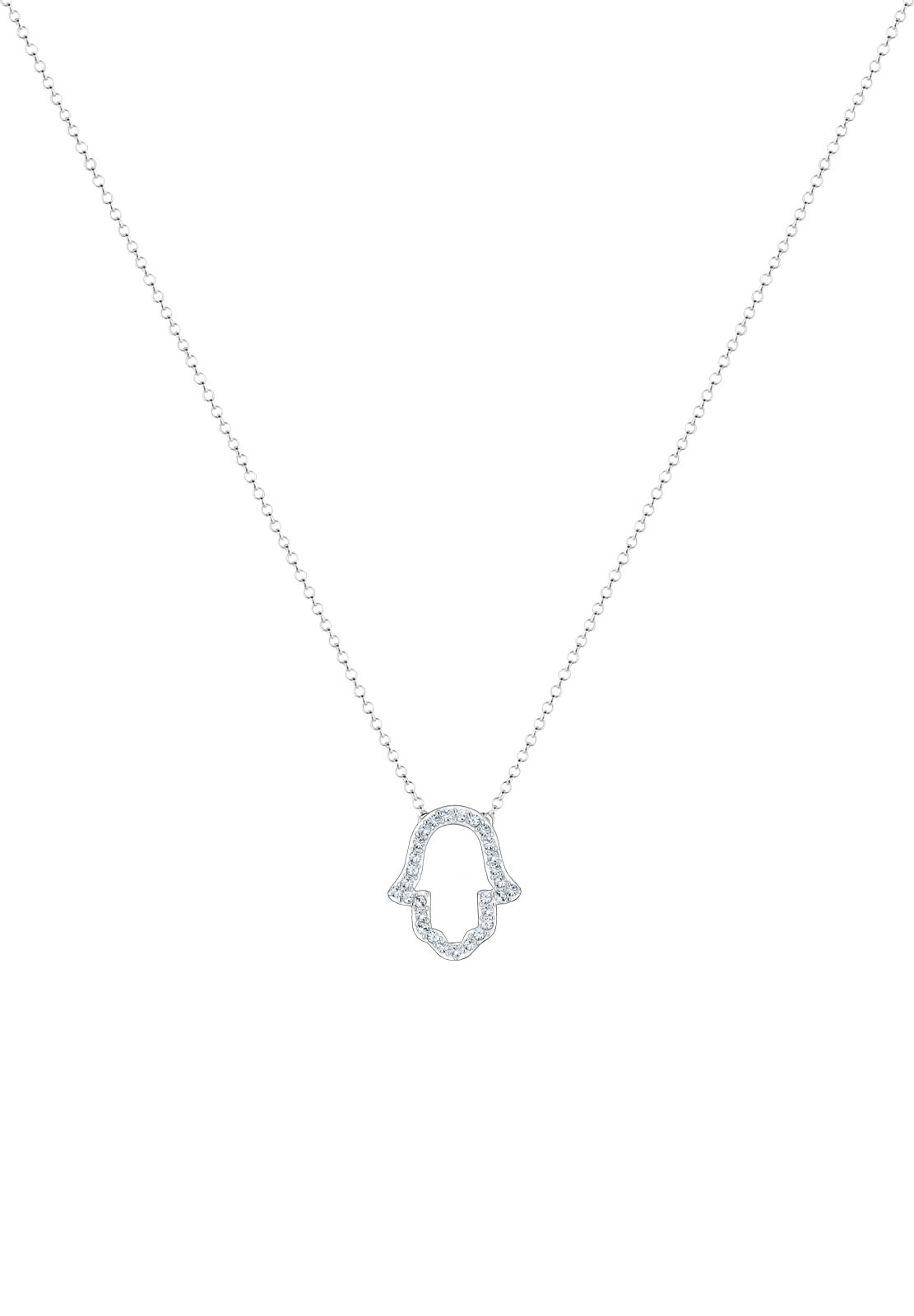 Elli Collierkettchen »Hand der Fatima Hamsa Hand Kristalle 925 Silber«