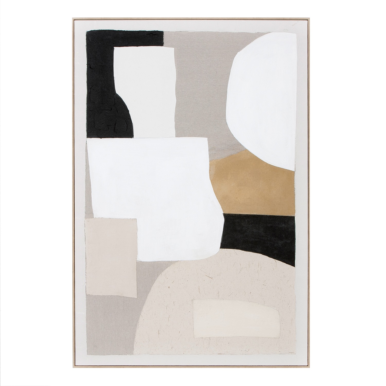 GILDE Bild mit Rahmen »Bild rechteckig Randal schwarz; weiß H. 121,5 cm«, ( günstig online kaufen