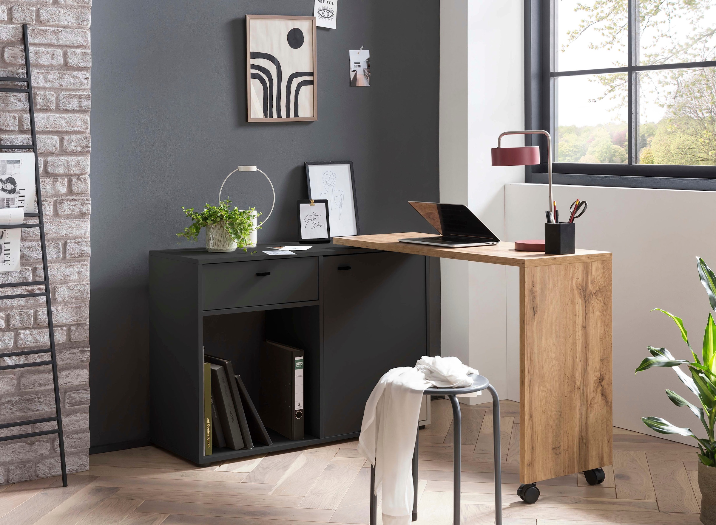 Schildmeyer Schreibtisch »Tiny Working«, im Home flexibler praktisch mit bestellen Sideboard online Arbeitsplatte Office