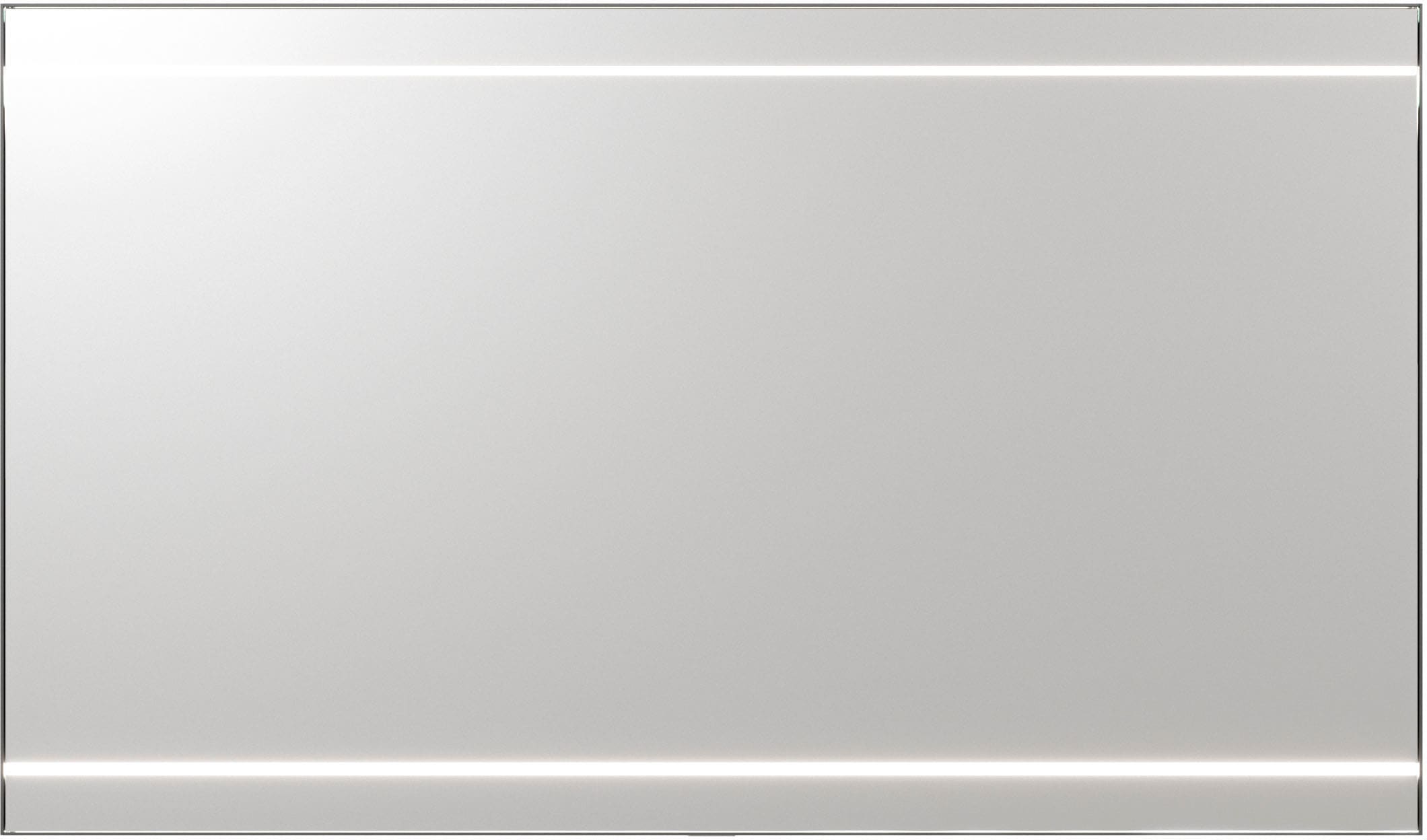Saphir Badmöbel-Set »Balto 2-teilig Mineralmarmor-Waschtisch mit LED-Spiegel, 123 cm breit«, (2 St.), Waschplatz mit 2 Schubladen, Badschrank inkl. Schubladendämpfer