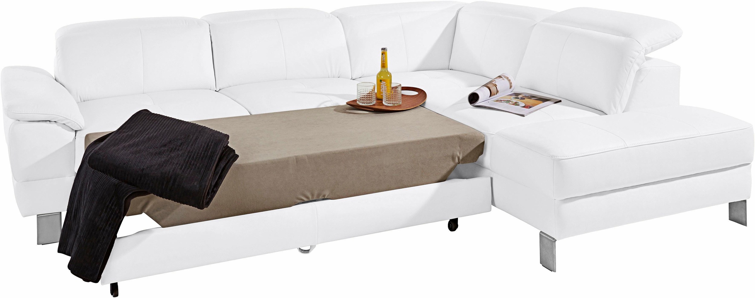 exxpo - sofa fashion Ecksofa »Mantua, bequem, inkl. Kopfteilfunktion, Breit günstig online kaufen