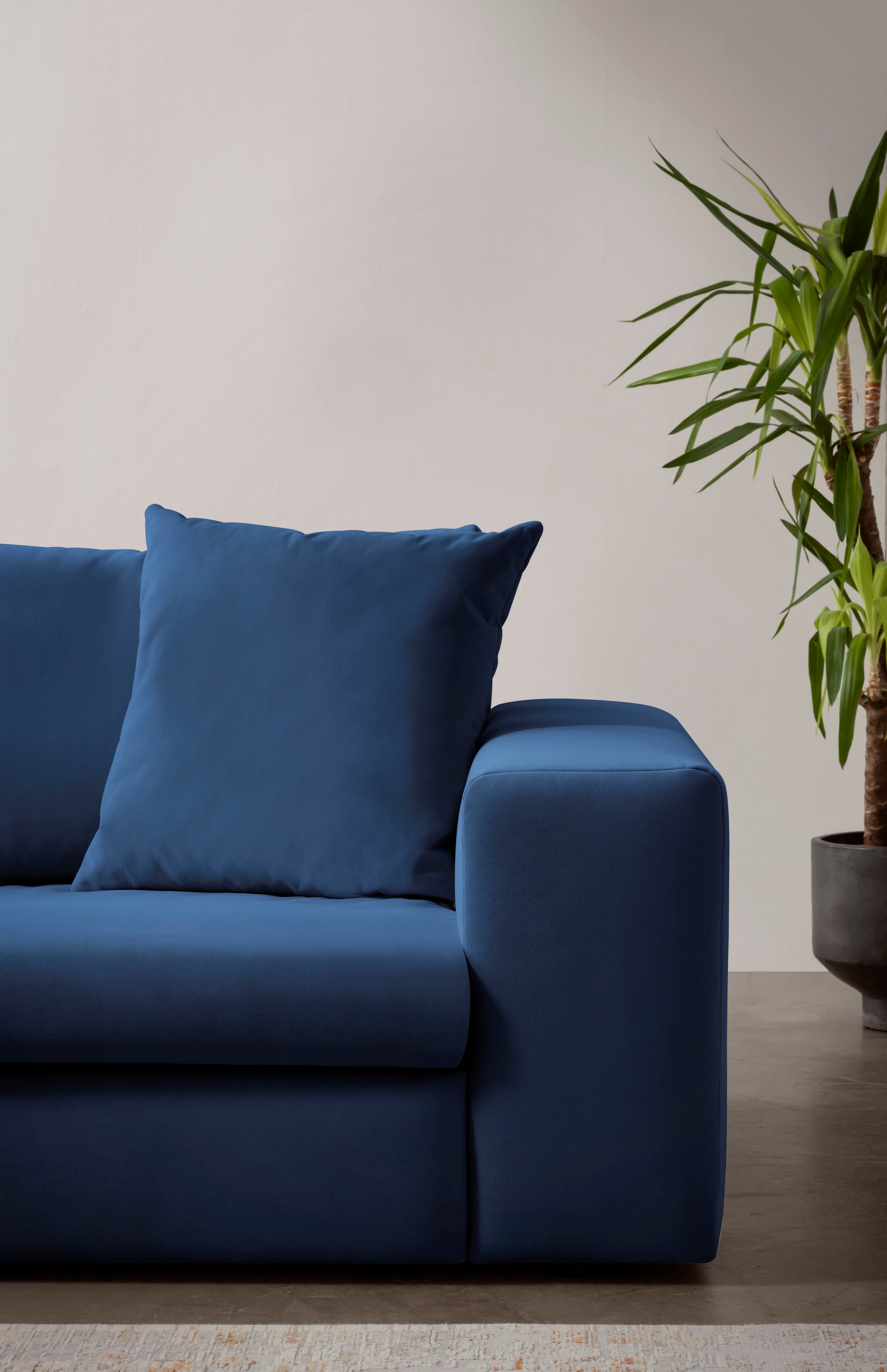 andas Ecksofa »SLEETLAND XXL in Samtvelours oder Vintage-Leder-Optik, L-Form,«, besonders groß und bequem