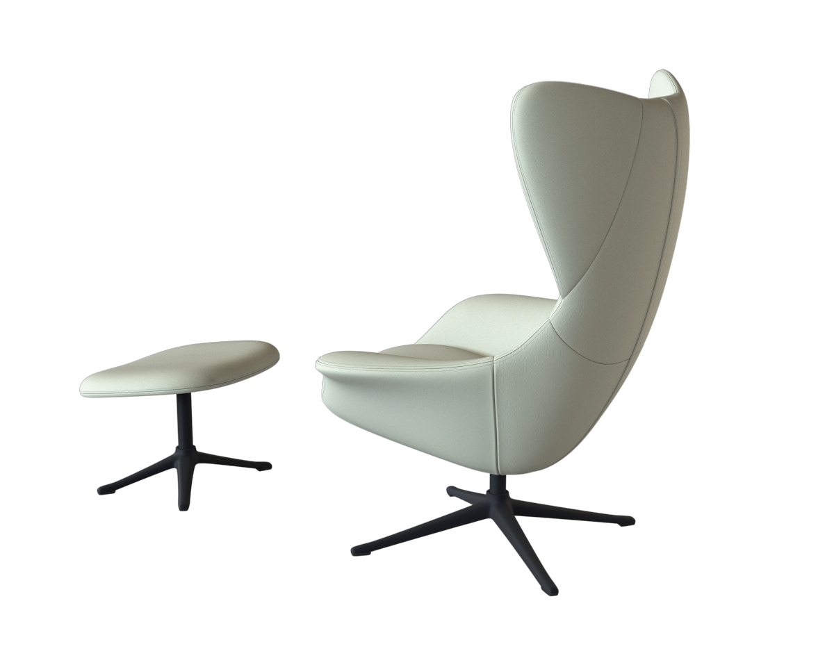FLEXLUX Ohrensessel »Stilo Relaxsessel, TV-Sessel«, Solitär, Stil-Ikone, drehbar, Fuß schwarz