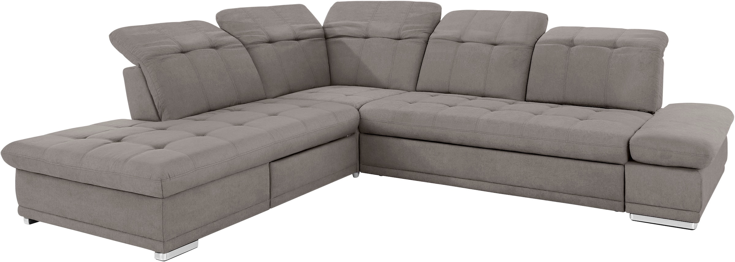 COTTA Ecksofa »Holiday L-Form mit Sitztiefen-, Armteil- und Kopfteilverstellung«, wahlweise mit Bettfunktion & Bettkasten