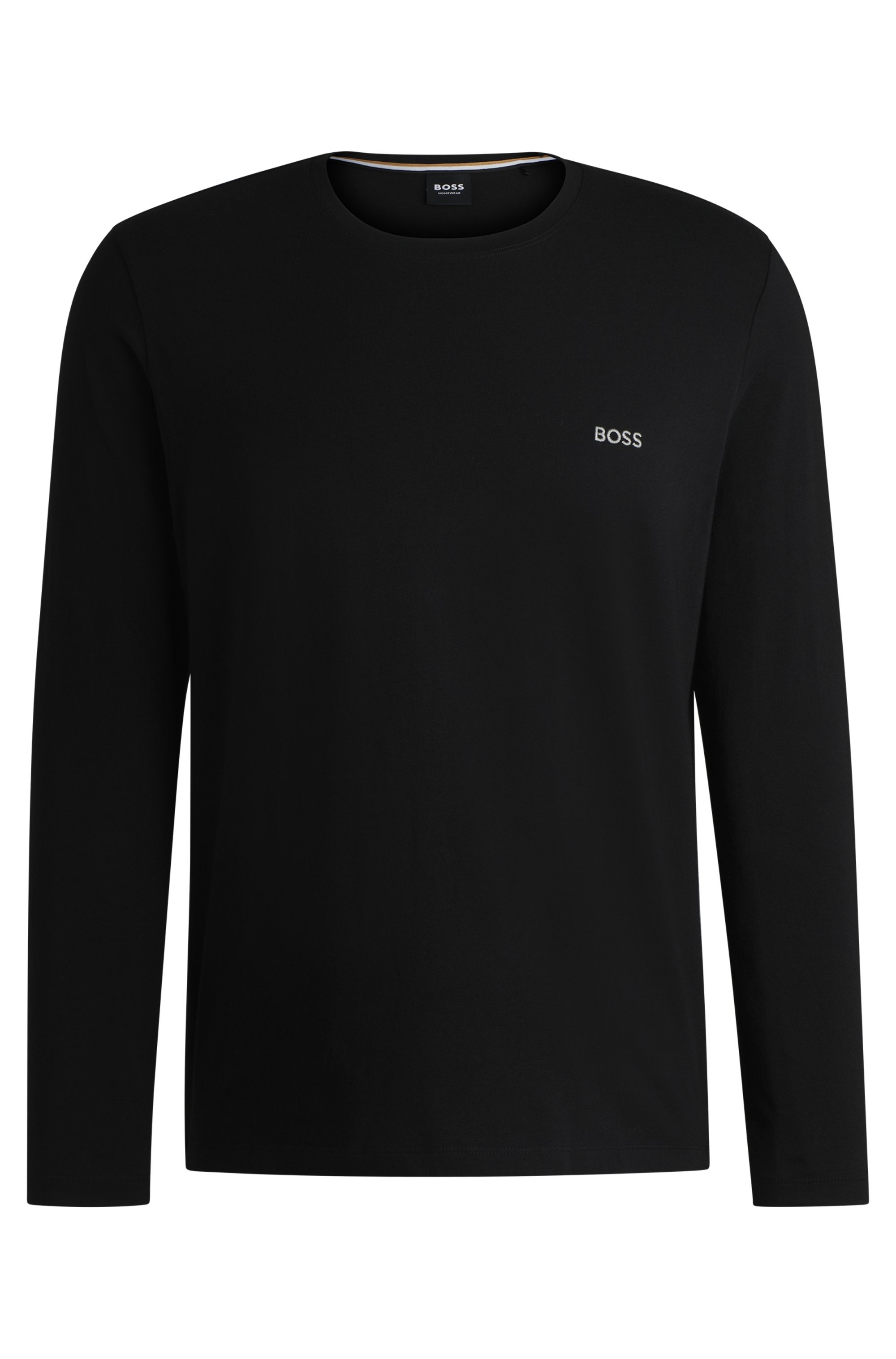 BOSS Langarmshirt »Mix&Match LS-Shirt R«, mit BOSS Stickerei auf der Brust