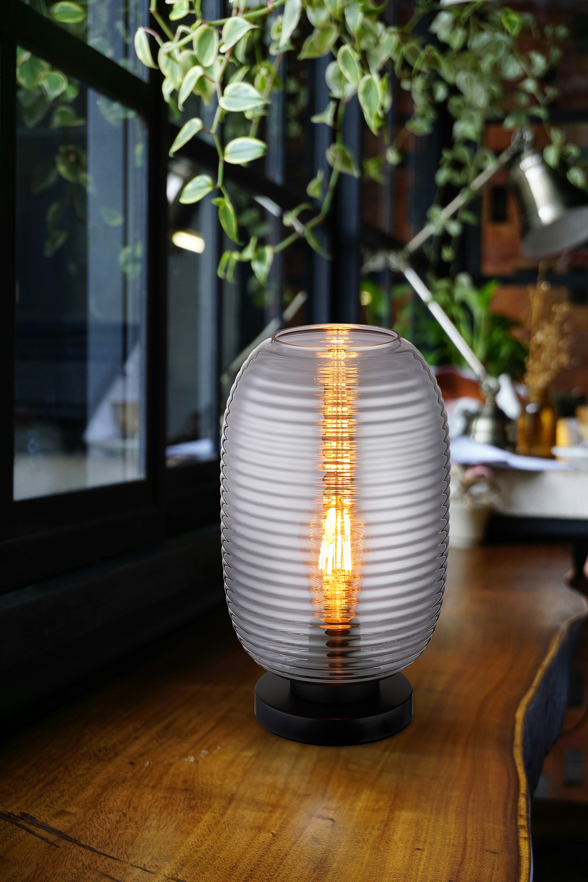 GLOBO LIGHTING Tischleuchte »JEFREY« E27 1 Stk. Tischlampe Nachttischlampe günstig online kaufen