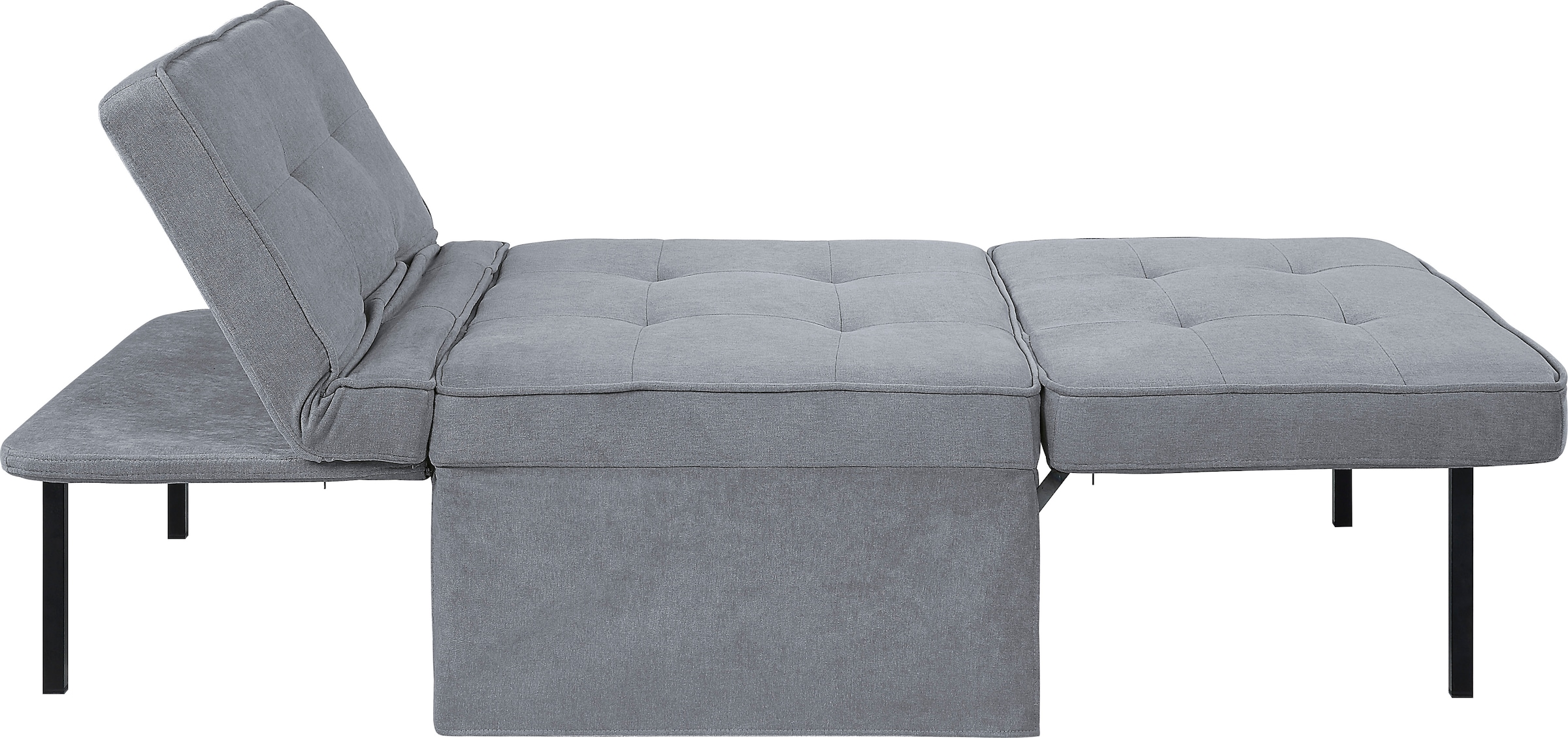 ATLANTIC home collection Schlafsofa Finn, wandelbar zum Loungesessel, Relaxliege und Gästebett, inkl. Kissen