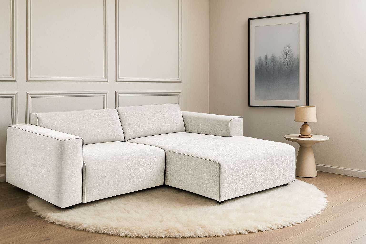 Home affaire Ecksofa »Noord mit Kedernaht, Breite 234 cm, L-Form« Cord, Str günstig online kaufen