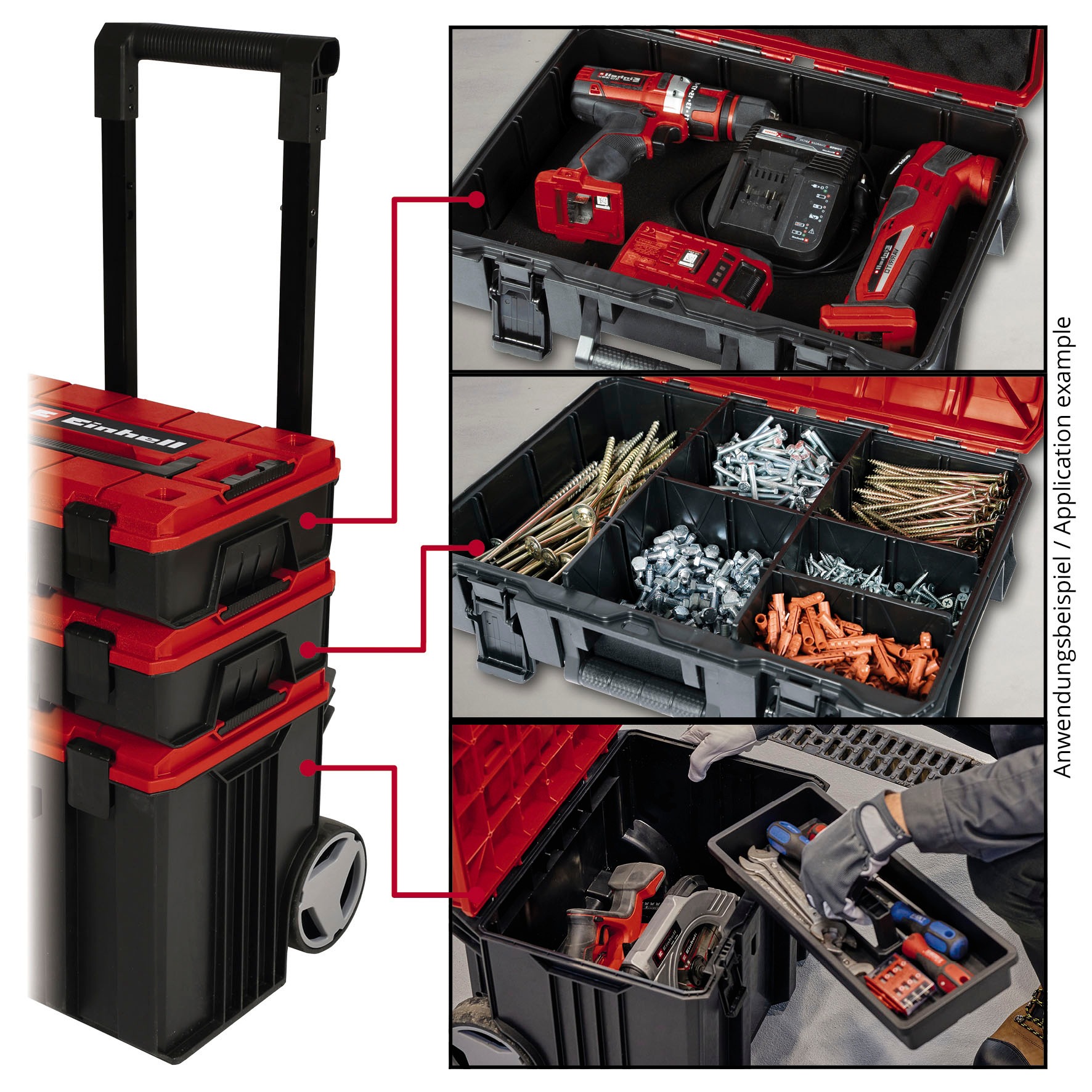 Einhell Werkzeugkoffer »Systemkoffer E-Case Tower«, inkl. Koffer für universelle Aufbewahrung von Werkzeug und Zubehör