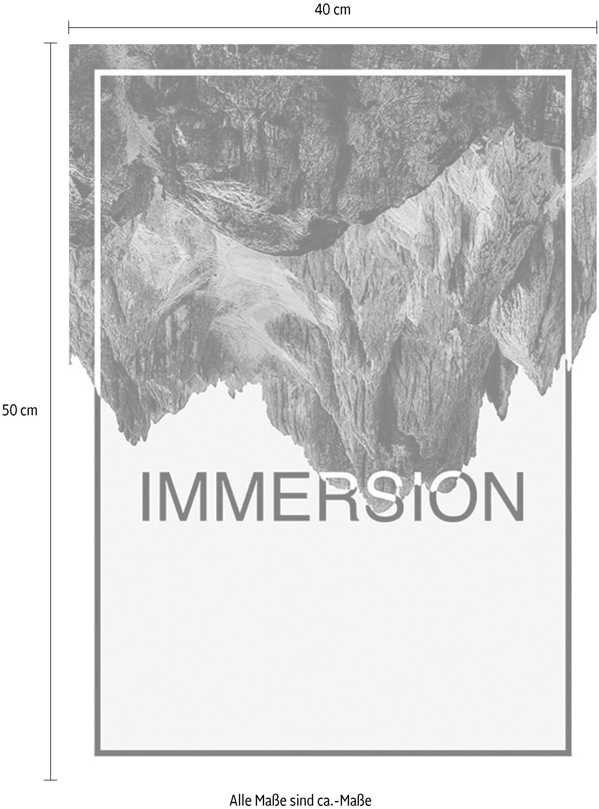 Komar Bild »Immersion Blue«, Abstrakt-Sprüche & Texte, (1 St.), Wandbild zur Dekoration - ohne Rahmen