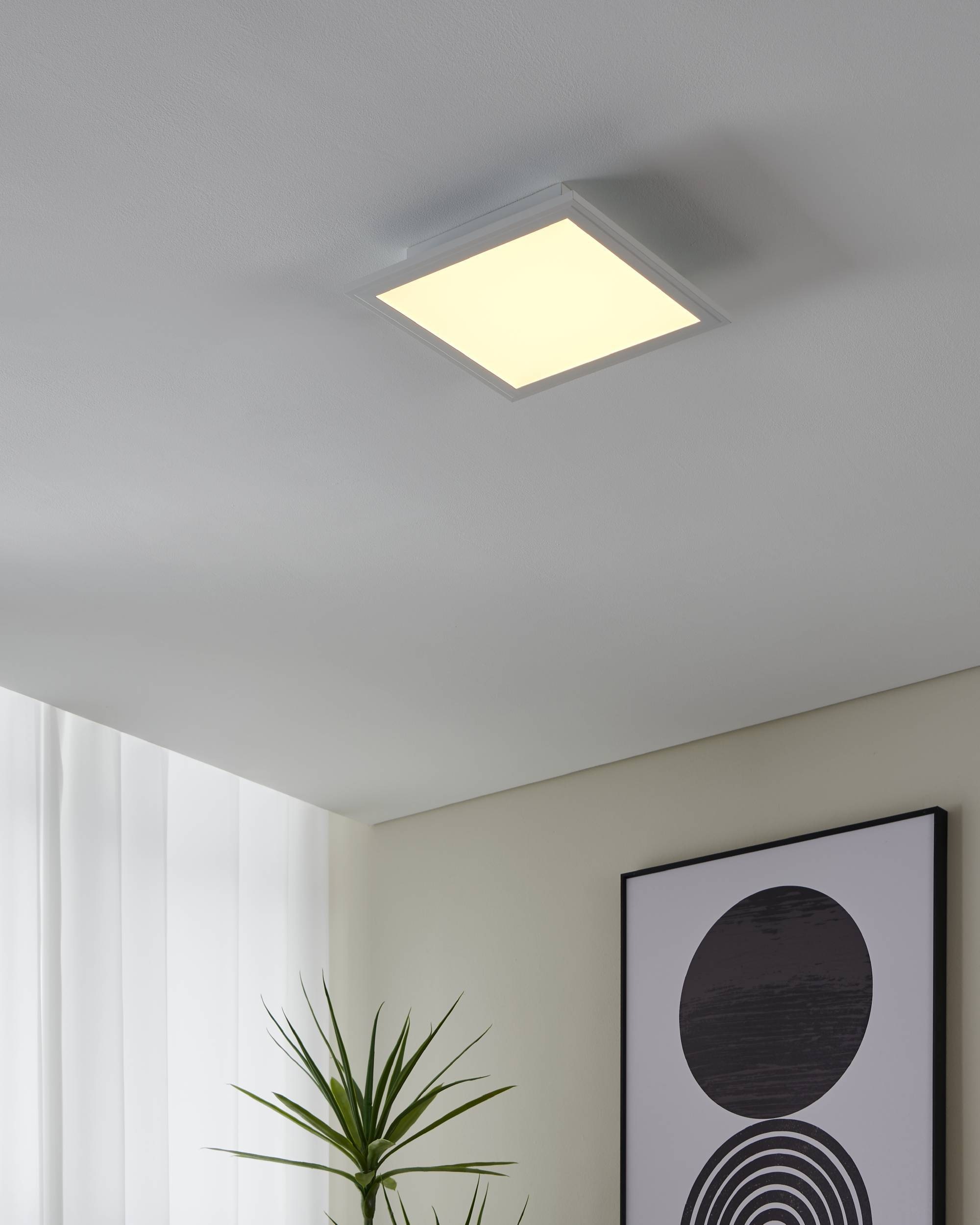 EGLO Deckenleuchte »SALOBRENA-Z« LED-Modul 1 Stk. warmweiß - kaltweiß Disco-Modus, App/Sprachsteuerung Alexa,‎30x30x5cm, exkl. Fernbedienung