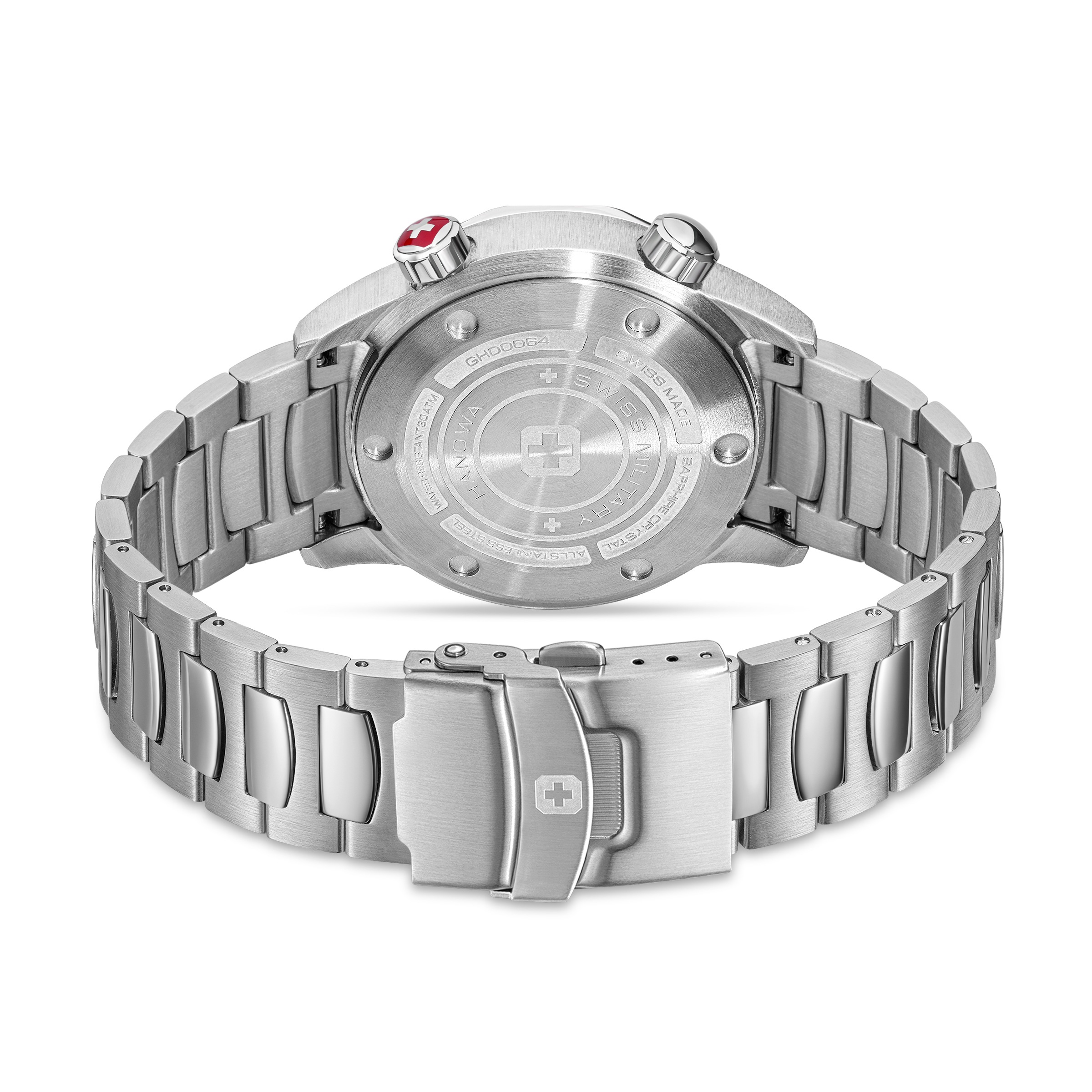 Swiss Military Hanowa Quarzuhr »Breakwater« Armbanduhr, Herrenuhr, Swiss Made, Edelstahlarmband, analog, Tag