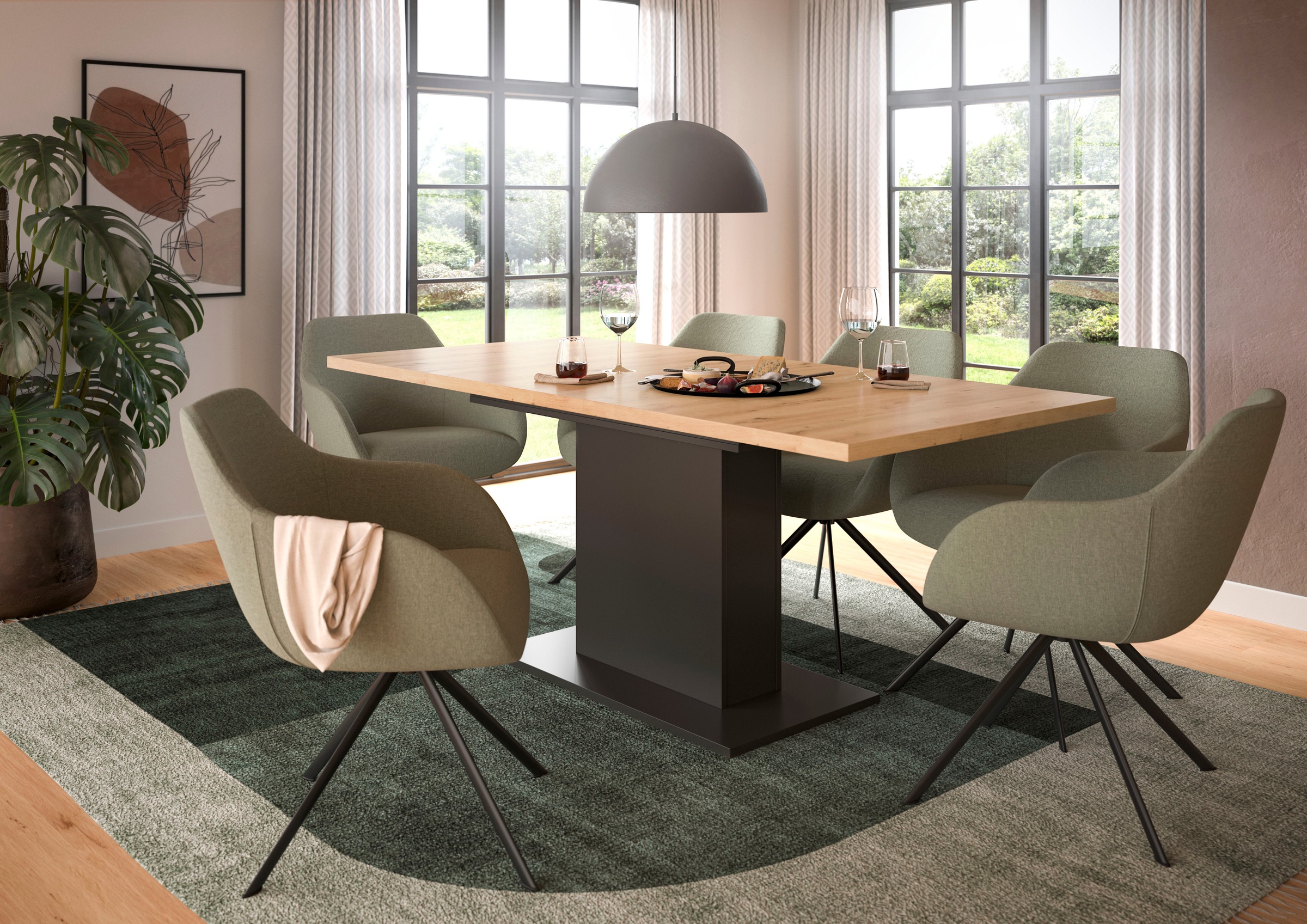 INOSIGN Esstisch »Motus, ausziehbar 150 -190 cm, inklusive 40 cm Einlegepla günstig online kaufen