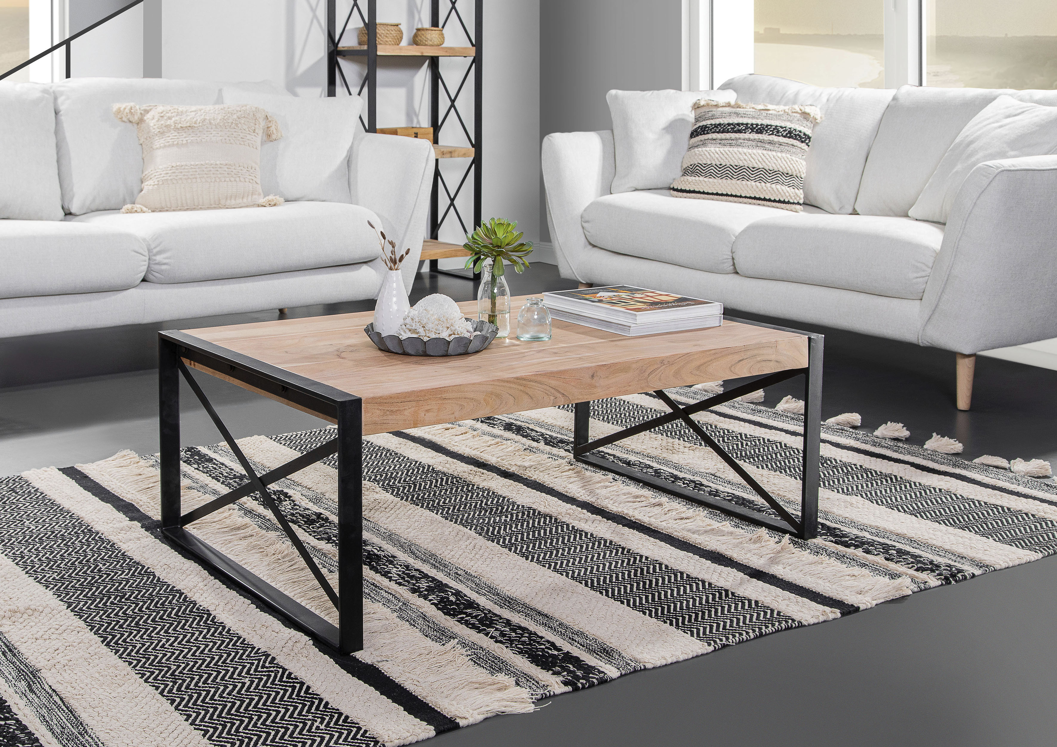 Gutmann Factory Couchtisch »Downtown« aus massivem Akazienholz, Breite 110 günstig online kaufen