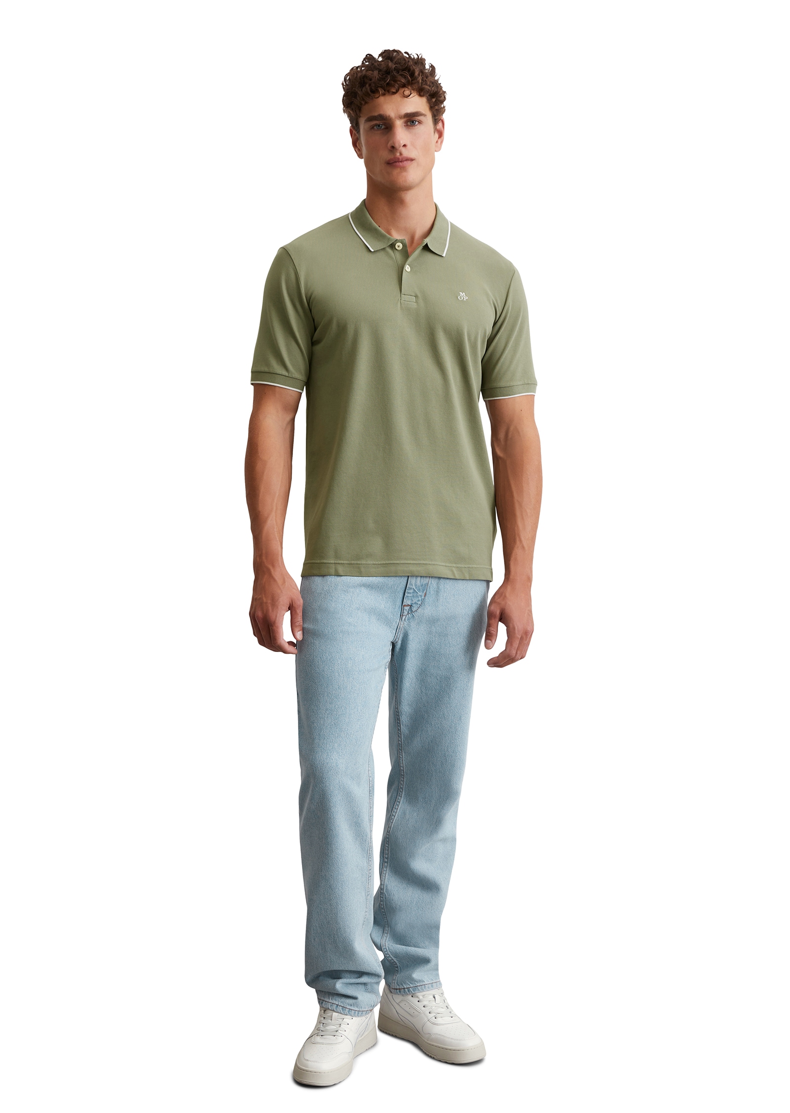 Marc O'Polo Poloshirt, aus Piqué, regular fit, kontrastfarbene Details
